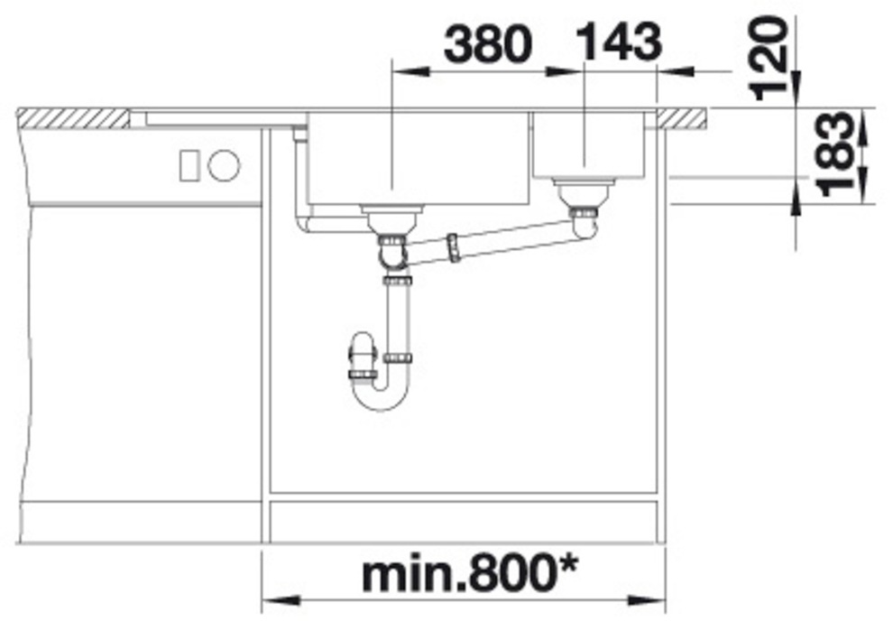 Blanco Granitspüle »BLANCODELTA II-F« 1 Stk. tlg. erhältlich in mehreren Farben, inkl. Multifunktionsschale Edelstahl