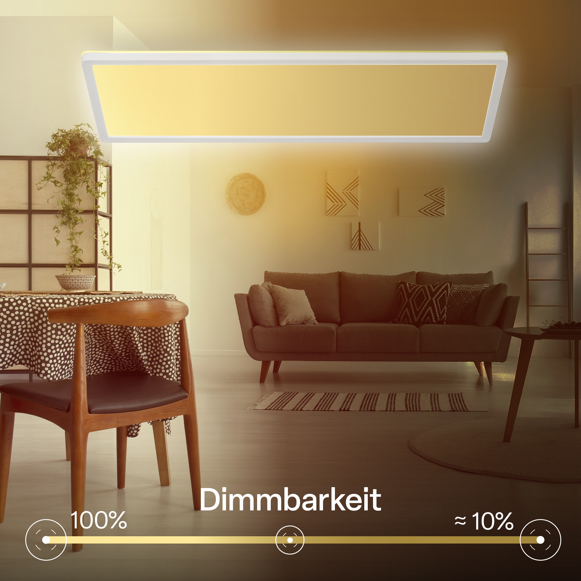 B.K.Licht LED Panel »SHALLOW« LED-Board 1 Stk. Neutralweiß 58x20x3 cm, Badlampe, Badezimmer, Küche, Wohnzimmer
