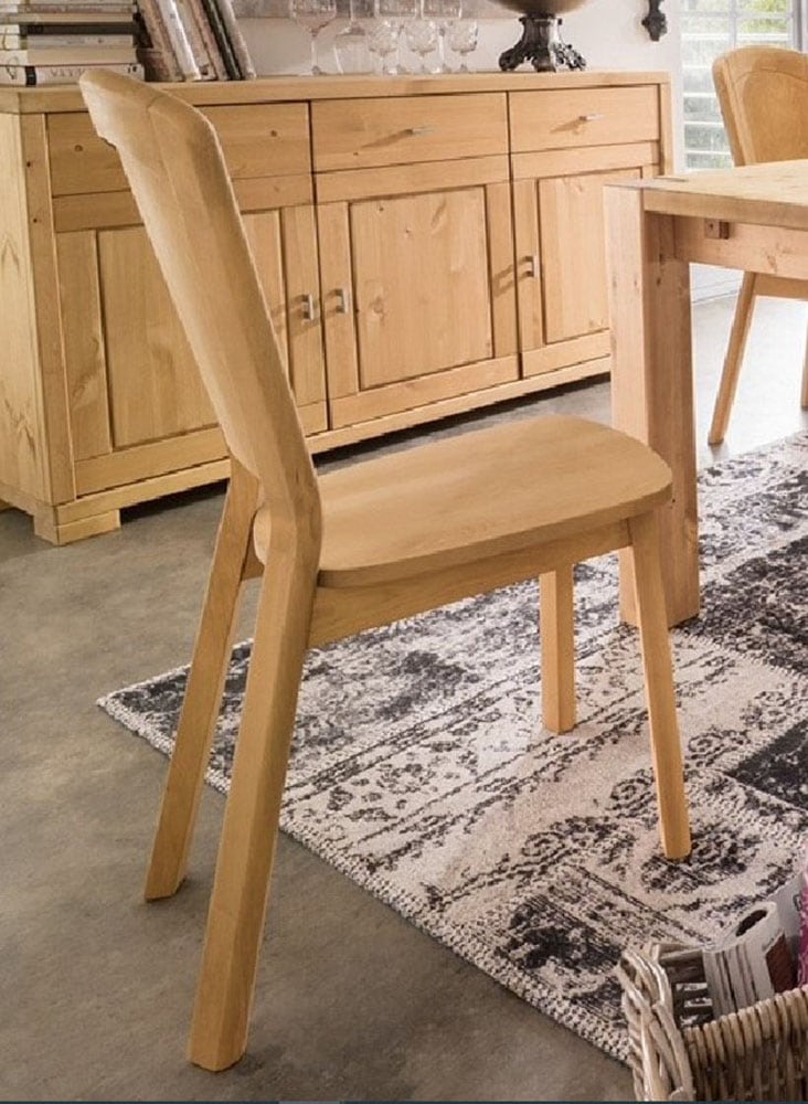 massiv, »Holzstuhl, Landhausstil« by Wohnglücklich Küchenstuhl Infantil Esszimmerstuhl auf Kiefer 4-Fußstuhl kaufen Raten