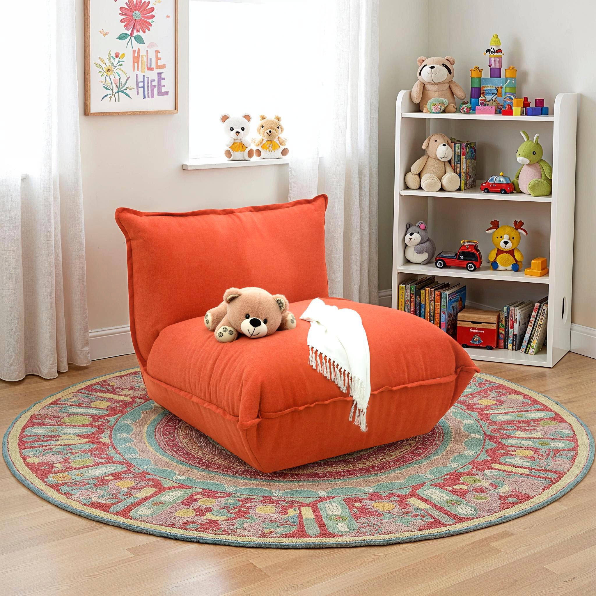 DOMO collection Sessel »Nantes Loungesessel, Wohlfühlsessel«, hochwertig gepolstert mit Federkern, Struktur weich, orange