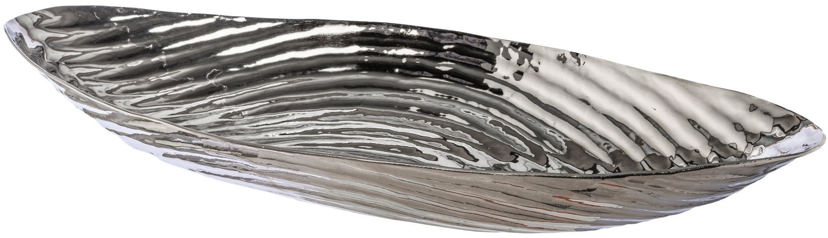 CREATIV DECO Dekoschale »Weihnachtsdeko« moderne ovale Form silberfarben