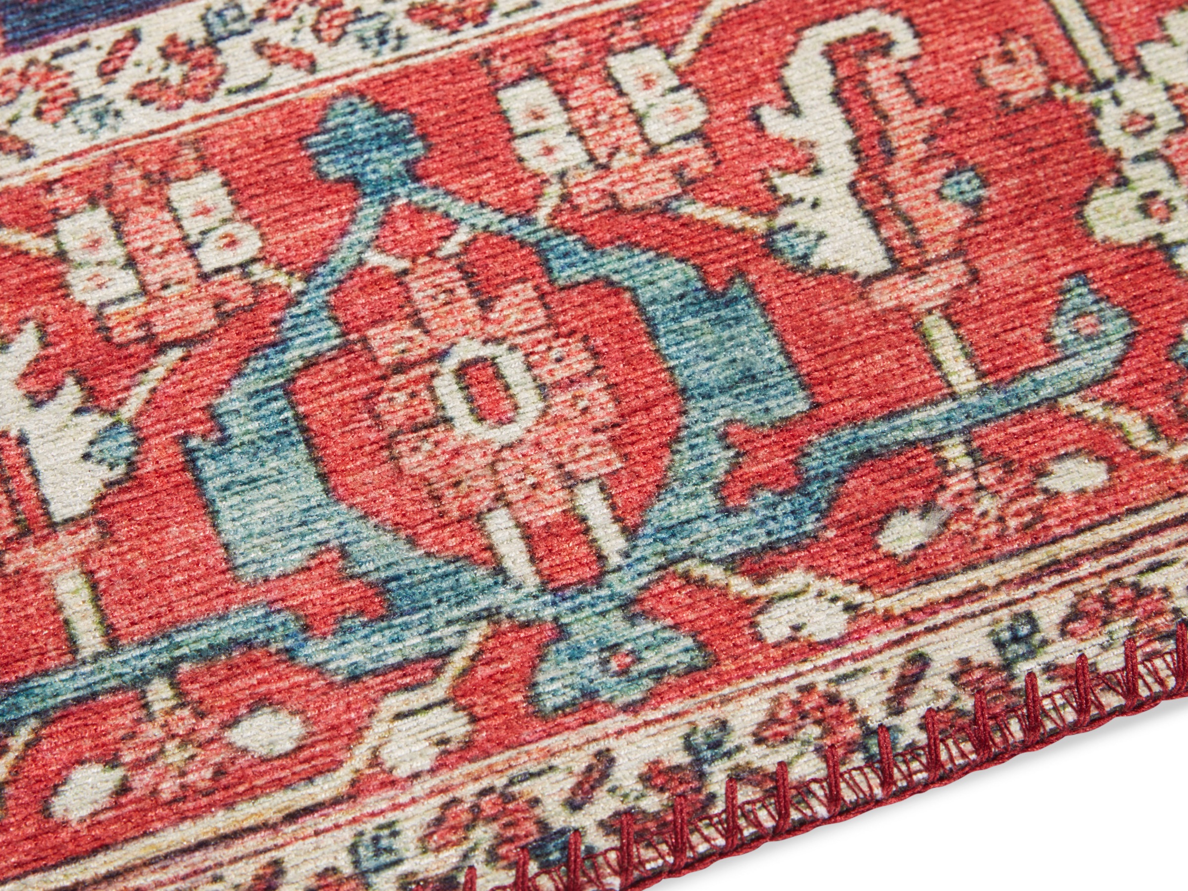 ELLE DECORATION Teppich »Täbriz«, rechteckig, 5 mm Höhe, Orient Optik, Vintage Design, gekettelt, kräftige Farben