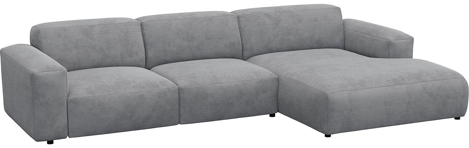 FLEXLUX Ecksofa »Lucera bequem und komfortabel durch hochwertigen Sitzaufbau, L-Form«, modern & anschmiegsam, Kaltschaum, Stahl-Wellenunterfederung