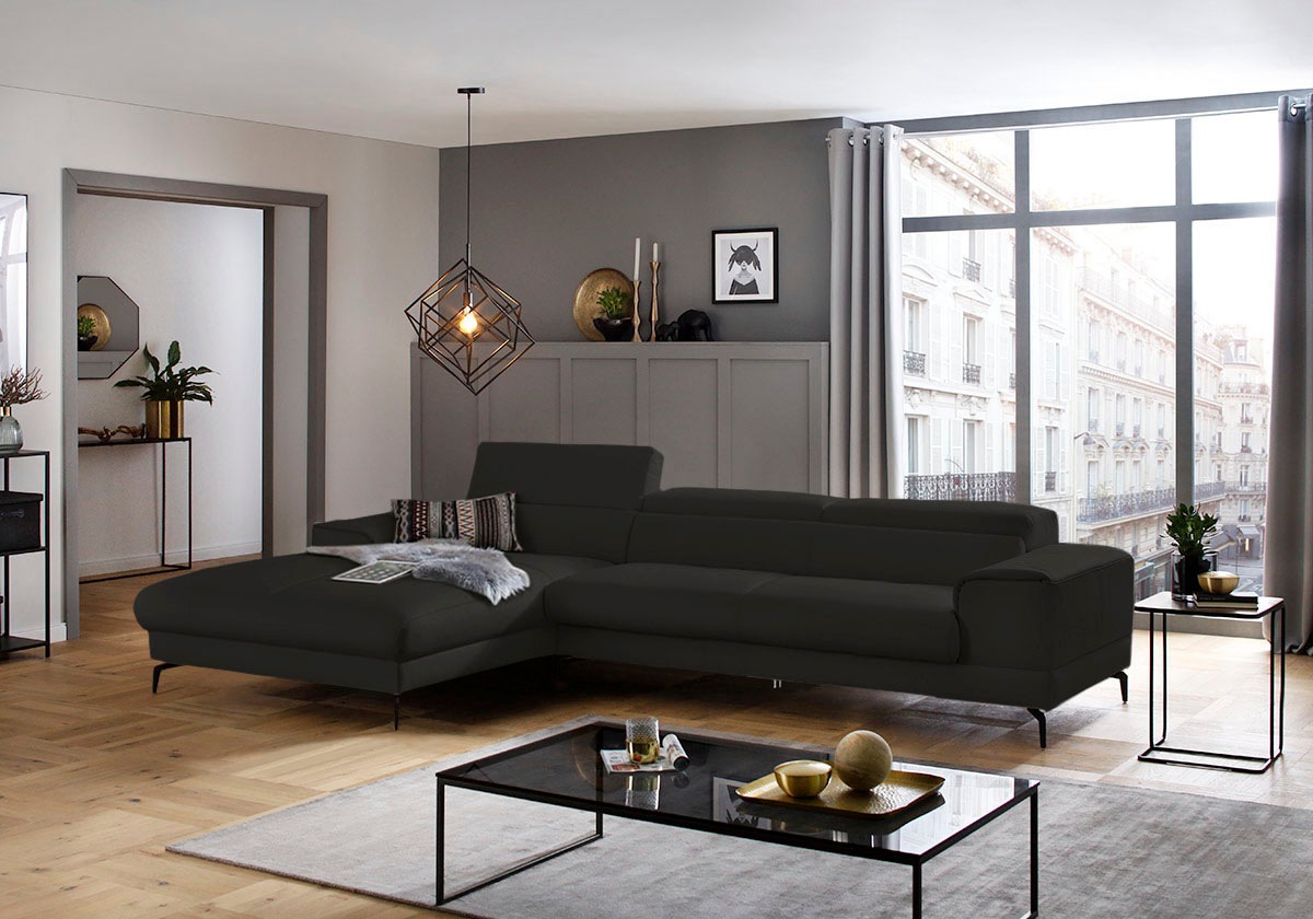 W.SCHILLIG Ecksofa »piedroo, Designsofa mit tollem Sitzkomfort, bequem, L-F günstig online kaufen