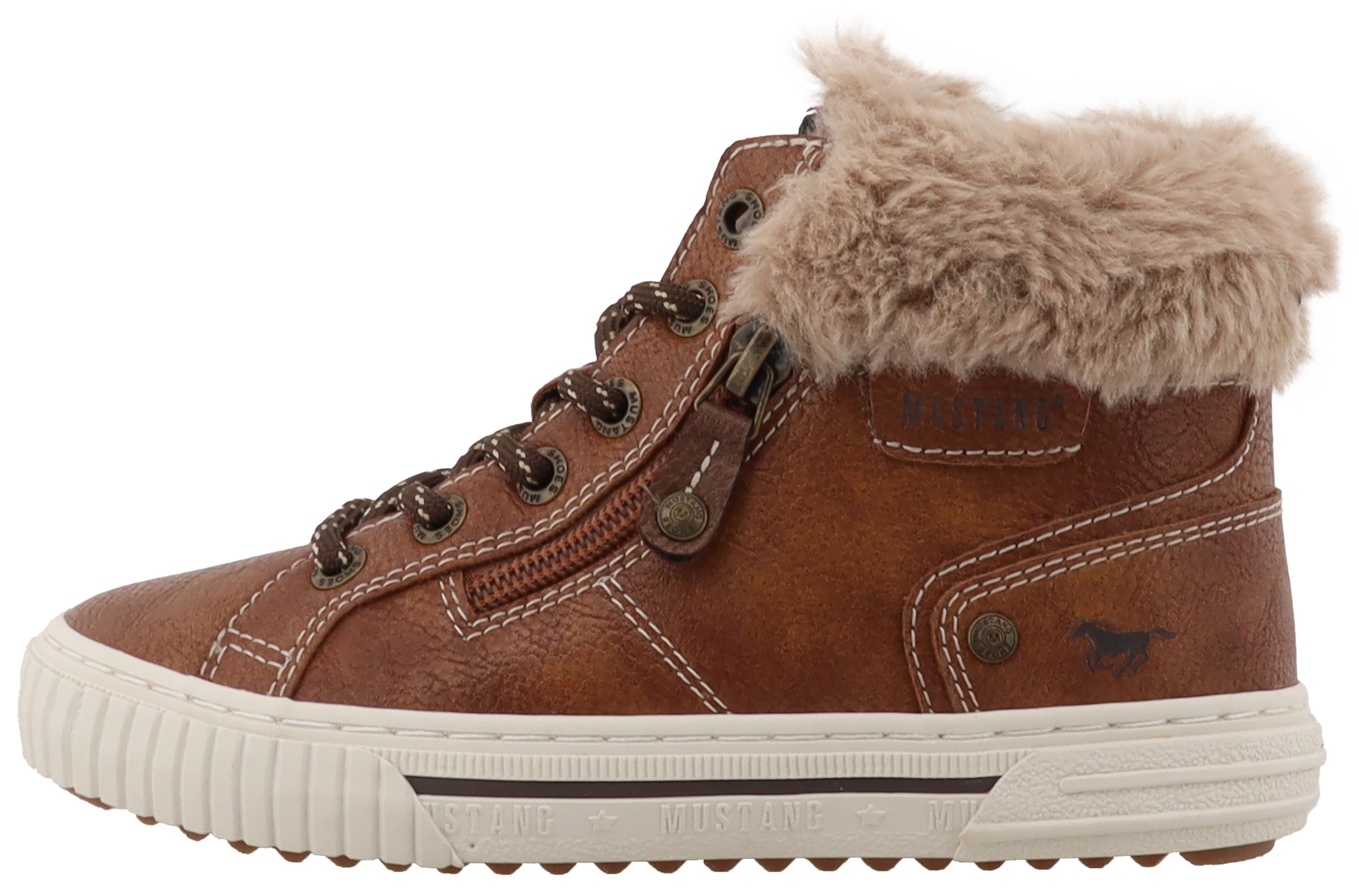 Mustang Shoes Winterboots »Ezio«, High Top Sneaker, Schnürboots mit Reißverschluss