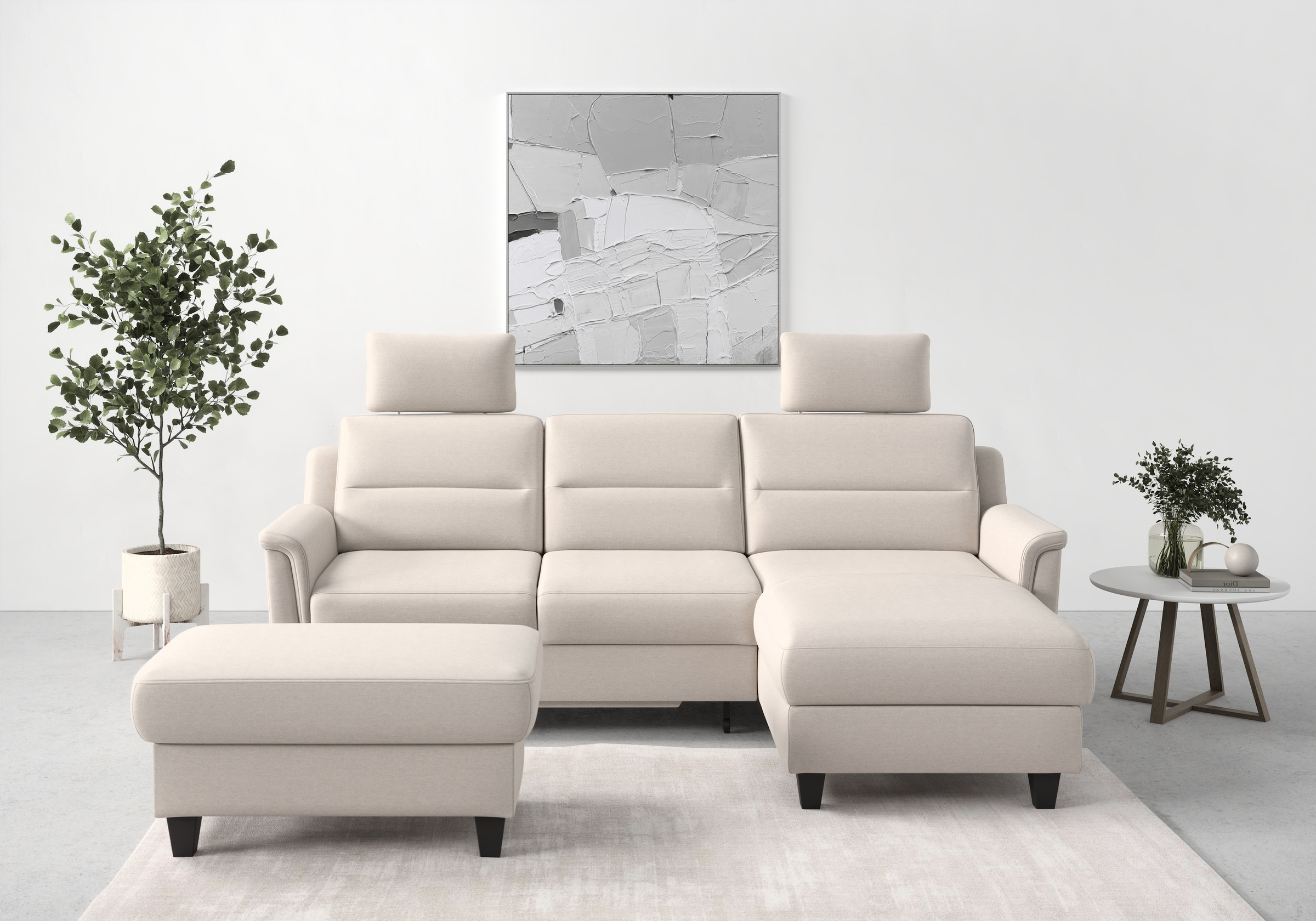 sit&more Ecksofa »Farö L-Form«, inklusive Federkern, wahlweise mit Bettfunk günstig online kaufen