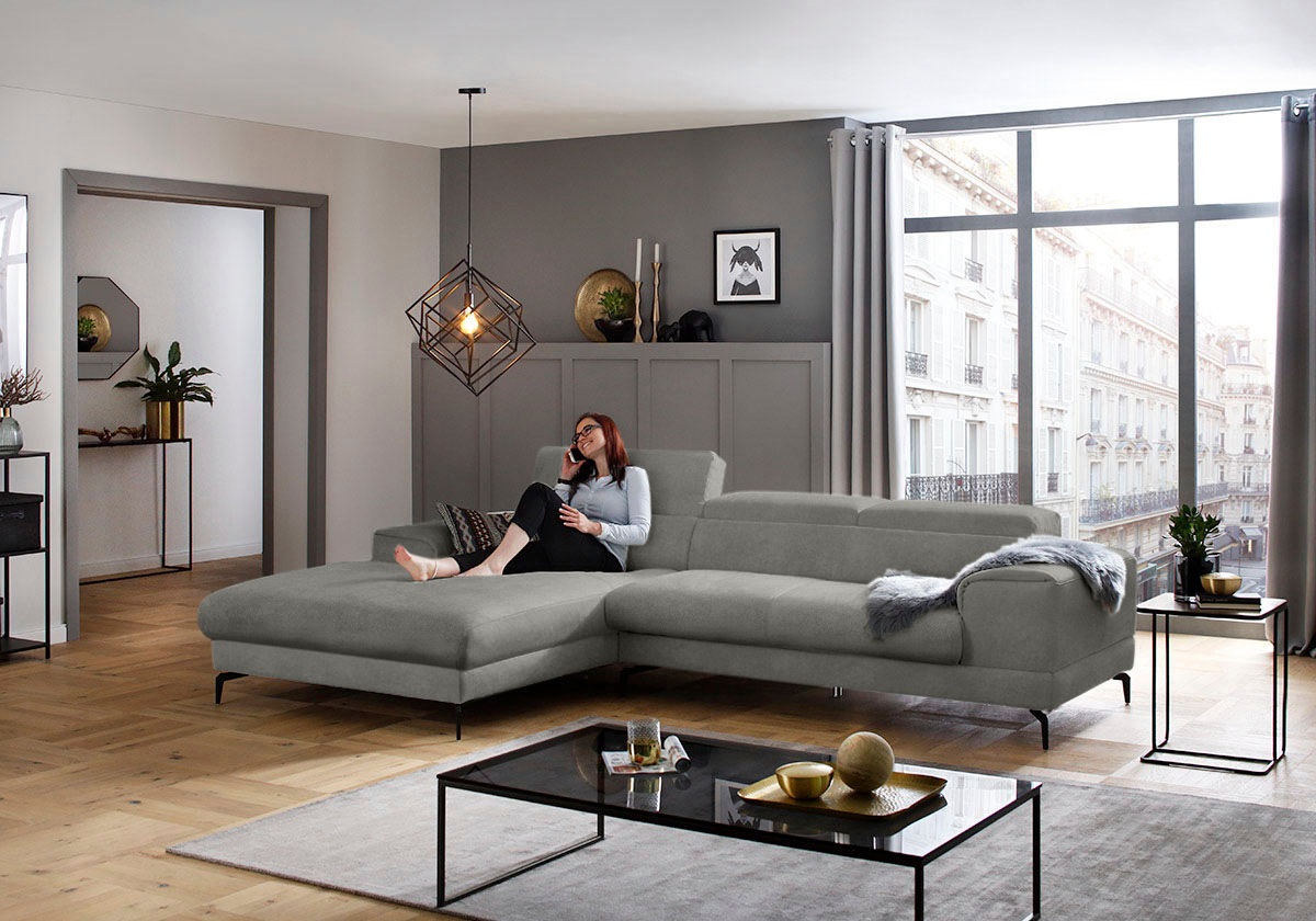 W.SCHILLIG Ecksofa »piedroo, Designsofa mit tollem Sitzkomfort, L-Form« Kop günstig online kaufen