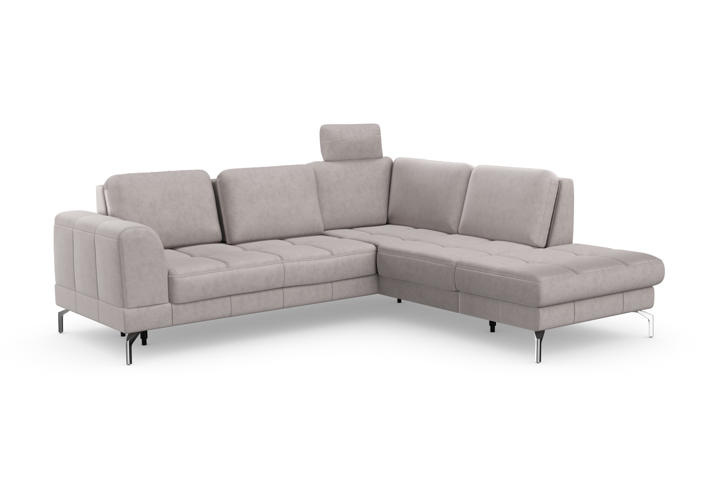 sit&more Ecksofa »Bendigo L-Form«, inklusive Sitztiefenverstellung, Bodenfreiheit 15 cm, in 2 Fußfarben