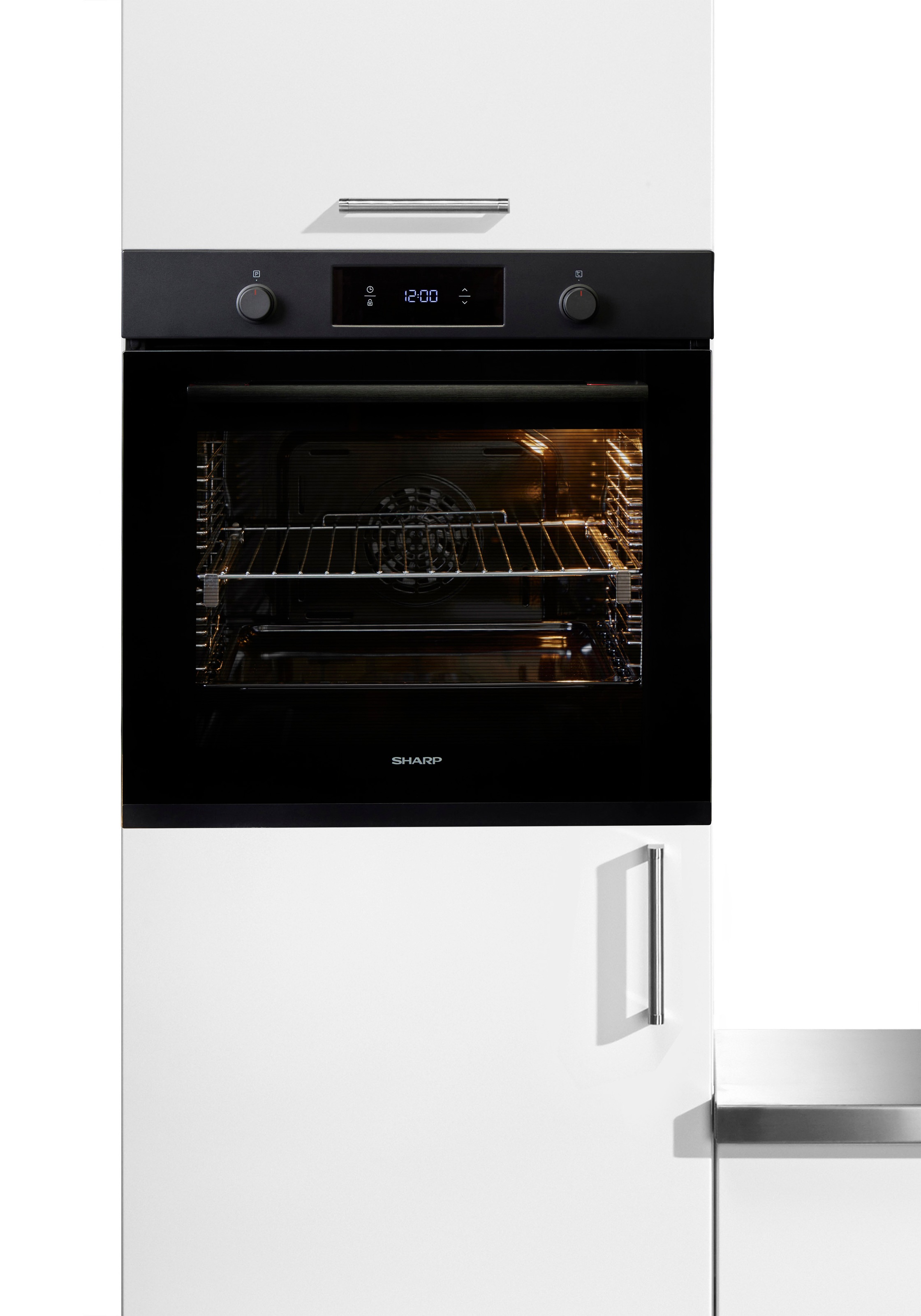 Sharp Einbaubackofen  »K-70P19BNH-EU«, mit Vollauszug, Großflächengrill mit Ventilator