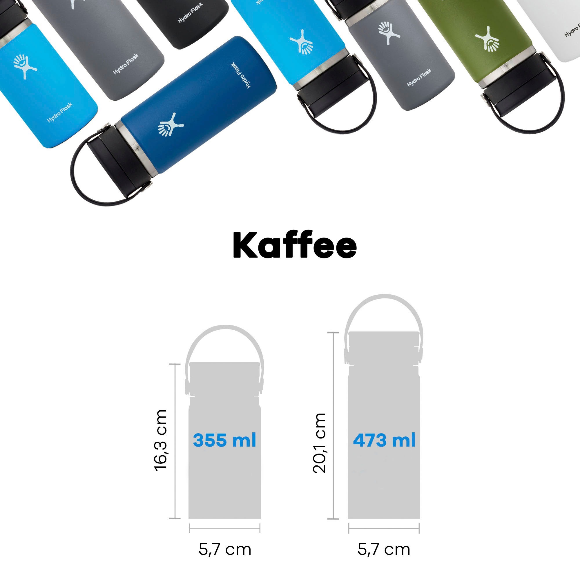 Hydro Flask Trinkflasche »16 OZ WIDE FLEX SIP LID«, (1 tlg.), 473 ml