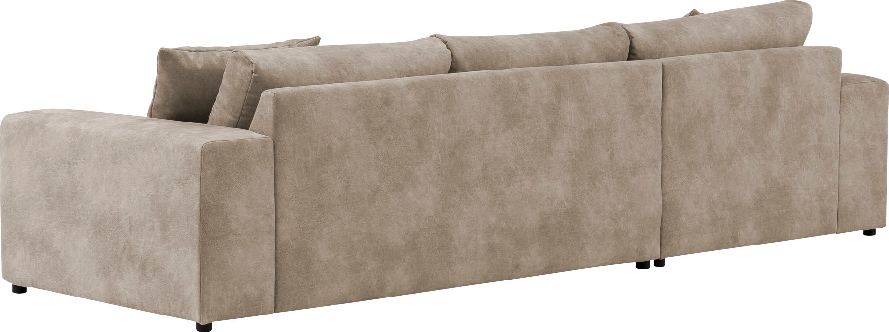 andas Ecksofa »SLEETLAND XXL in Samtvelours oder Vintage-Leder-Optik, L-Form,«, besonders groß und bequem