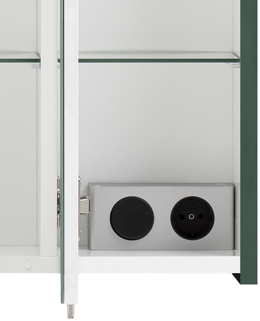 Schildmeyer Spiegelschrank »Lovis, Breite 74 cm«, Mit LED-Leuchte und Schalter-/Steckdoseneinheit