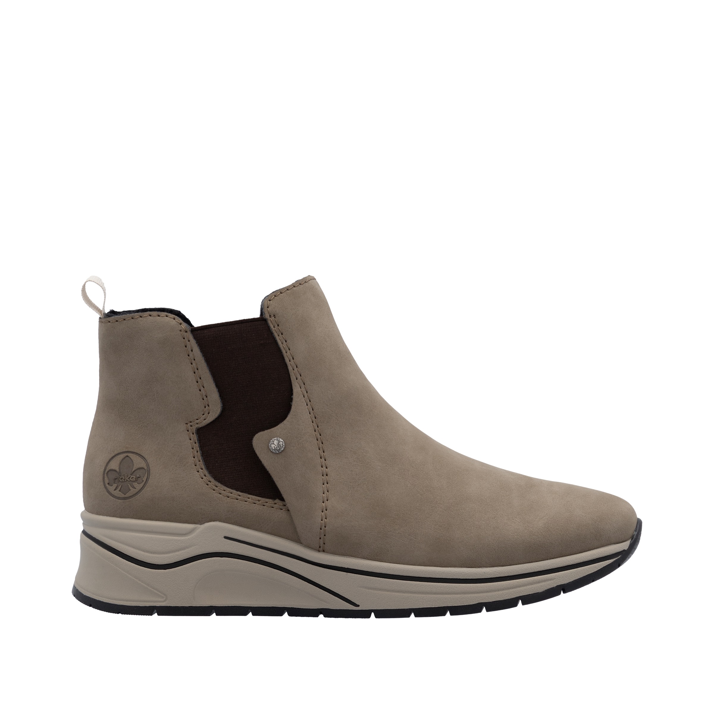 Rieker Slip-On Sneaker, Boots, Stiefelette, High Top Sneaker, Keilboots mit Stretcheinsatz