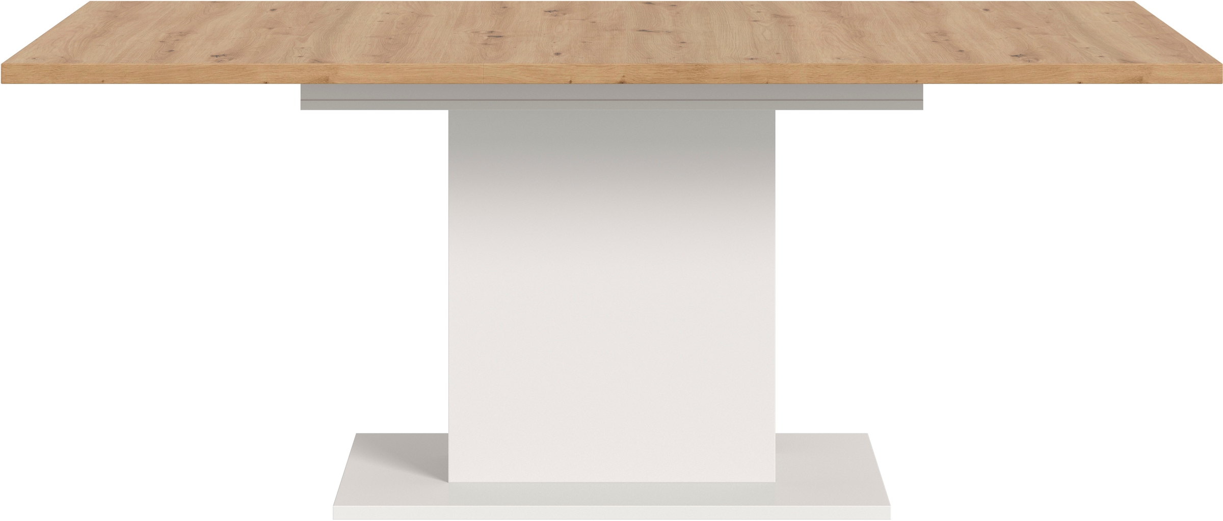 INOSIGN Esstisch »Motus, ausziehbar 150 -190 cm, inklusive 40 cm Einlegeplatte«, (Set, 1 St.), Säulengestell mit Bodenplatte, Tisch, Küchentisch, Esszimmer, Küche