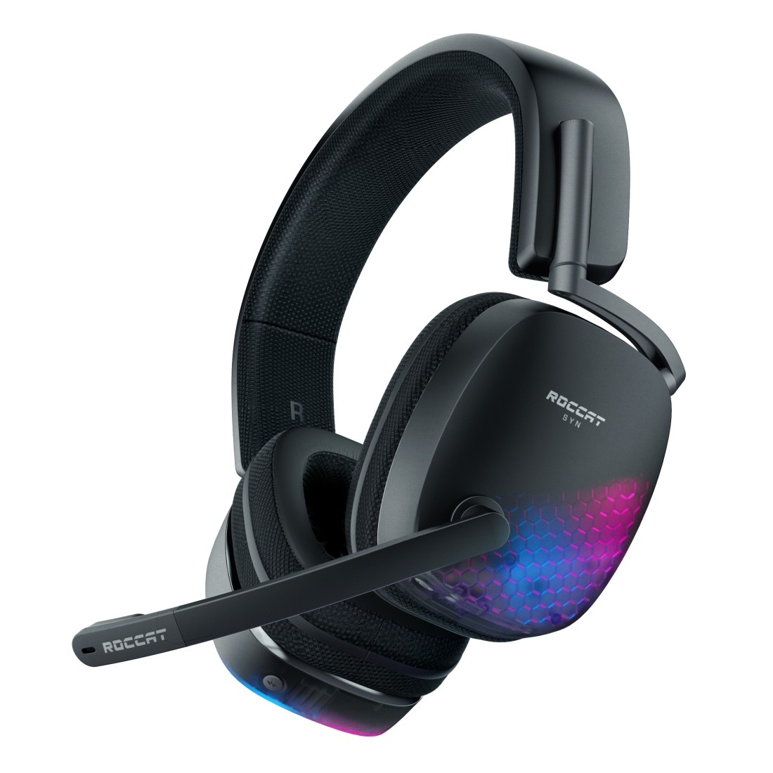 ROCCAT Gaming-Headset »Over-Ear-Gaming-Headset "Syn Max Air", Schwarz« Mikrofon abnehmbar schwarz ProSpecs-Ohrpolster und perfekt sitzender...