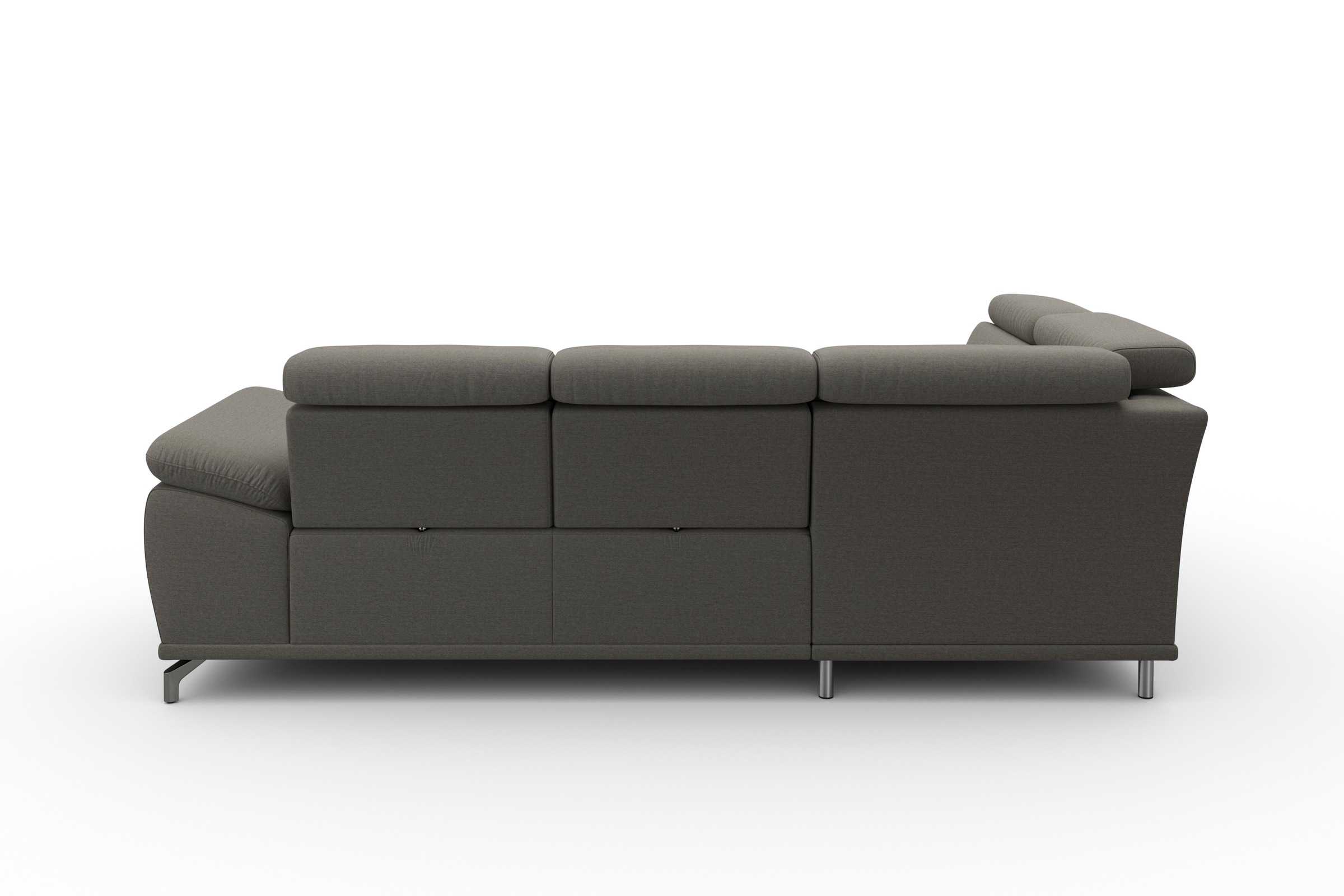 sit&more Ecksofa »Cabrio L-Form, mit Sitztiefenverstellung, Arm- und Kopfteilverstellung«, 3 Nierenkissen, Federkern, optional Bettfunktion und Stauraum