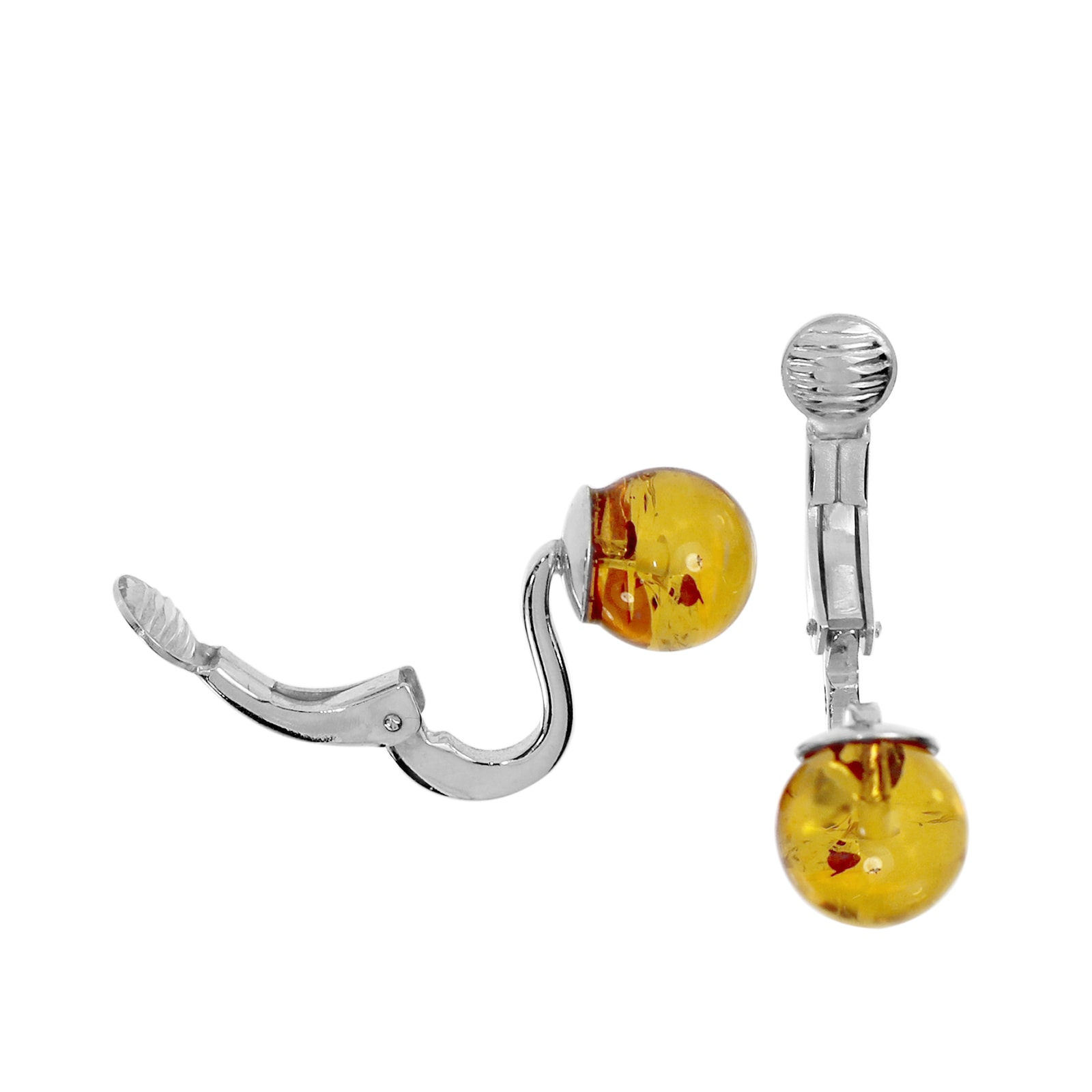 OSTSEE-SCHMUCK Paar Ohrclips »Ostsee-Schmuck Ohrclip Kugel 8 mm Ohrclip Kugel 8 mm«, (2 tlg.)