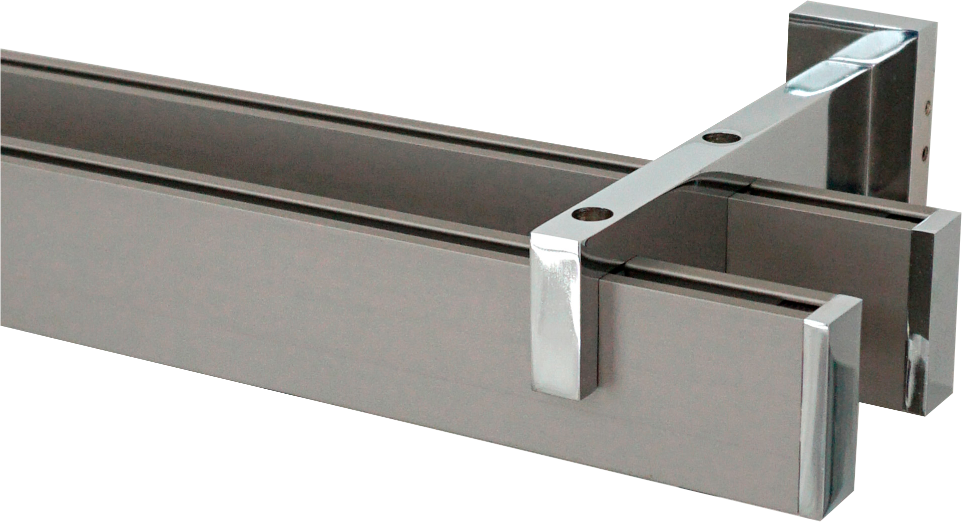 GARESA Innenlaufschiene »FLAT«, 2 läufig-läufig, Wunschmaßlänge, Rechteckprofil, Wandmontage, perfekter Lauf, modern, verlängerbar