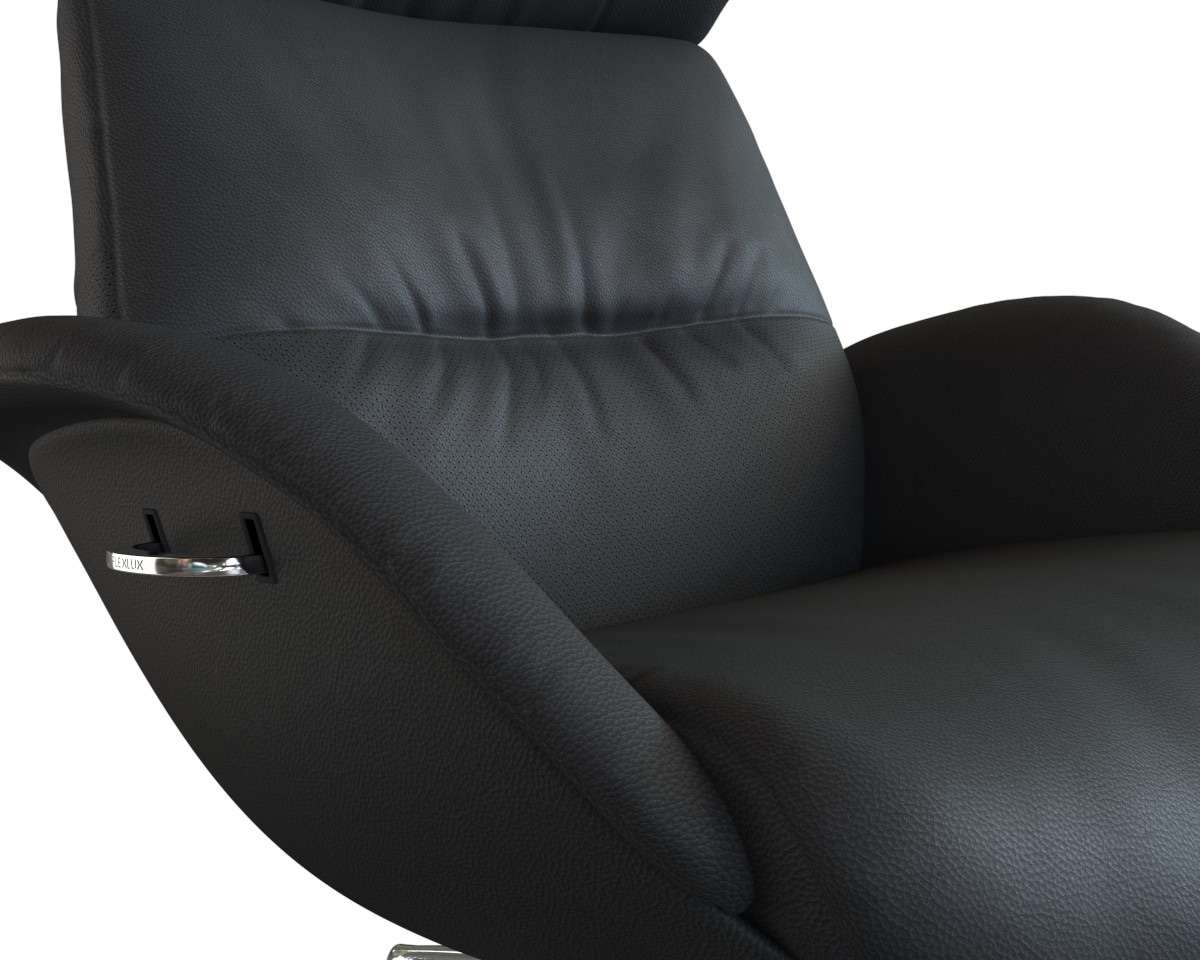 FLEXLUX Relaxsessel »More, Funktionsessel, Polstersessel, Armlehnensessel, TV-Fernsehsessel«, Premium Komfort, Rücken- und Kopfteilverstellung, Drehbar, Fuß Alu