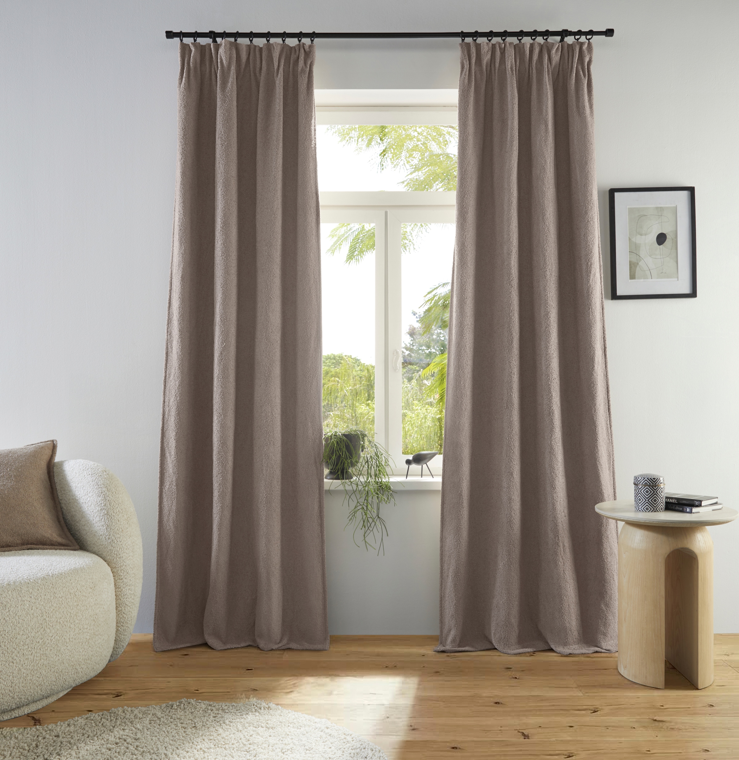 homsy by Ana Johnson Verdunkelungsvorhang »Bouclea« premium, verdunkelnd, hochwertig, modern, Wohn-/Schlafzimmer, Bouclé