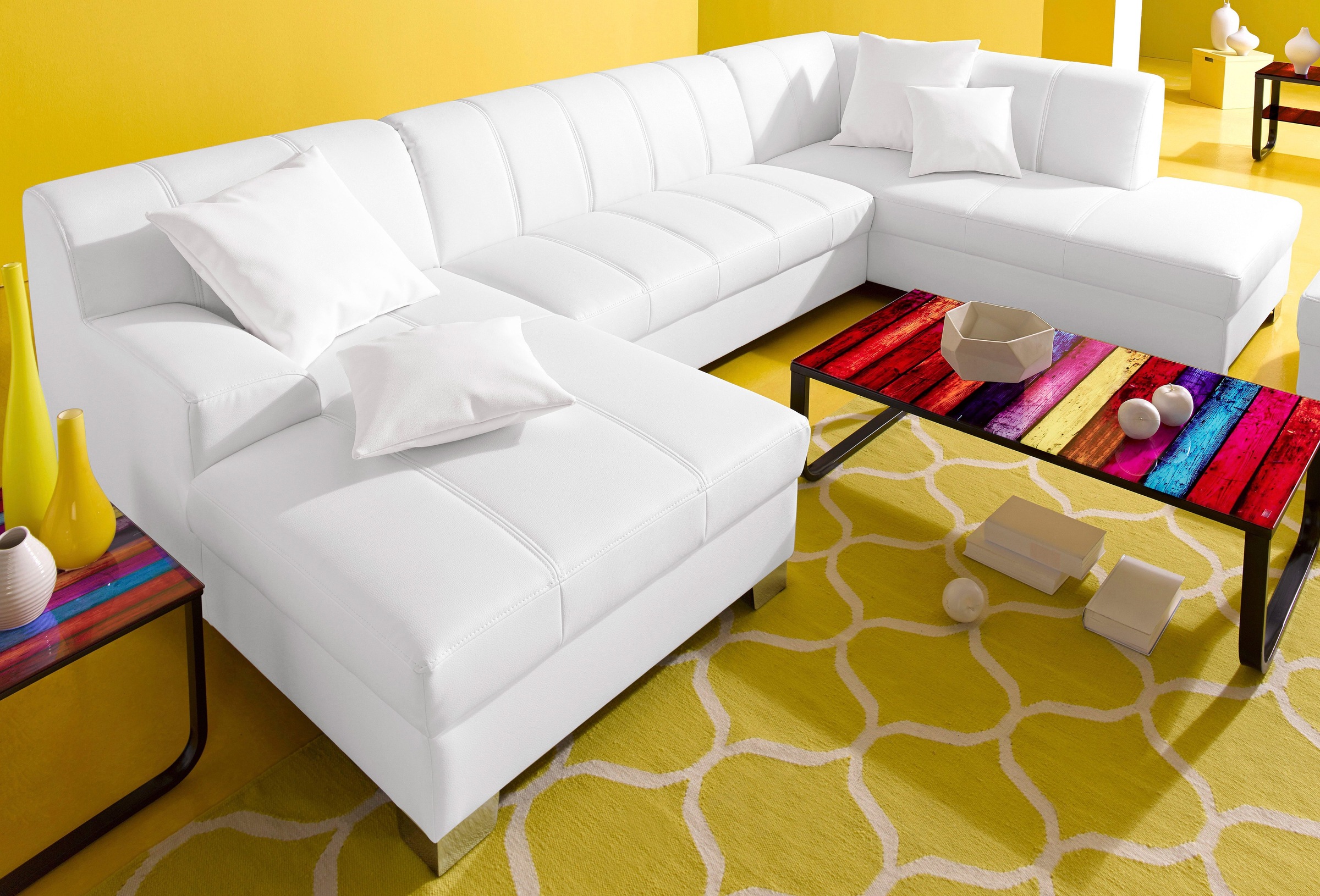 DOMO collection Wohnlandschaft »Turah moderne Steppung, incl. Zierkissen, a günstig online kaufen