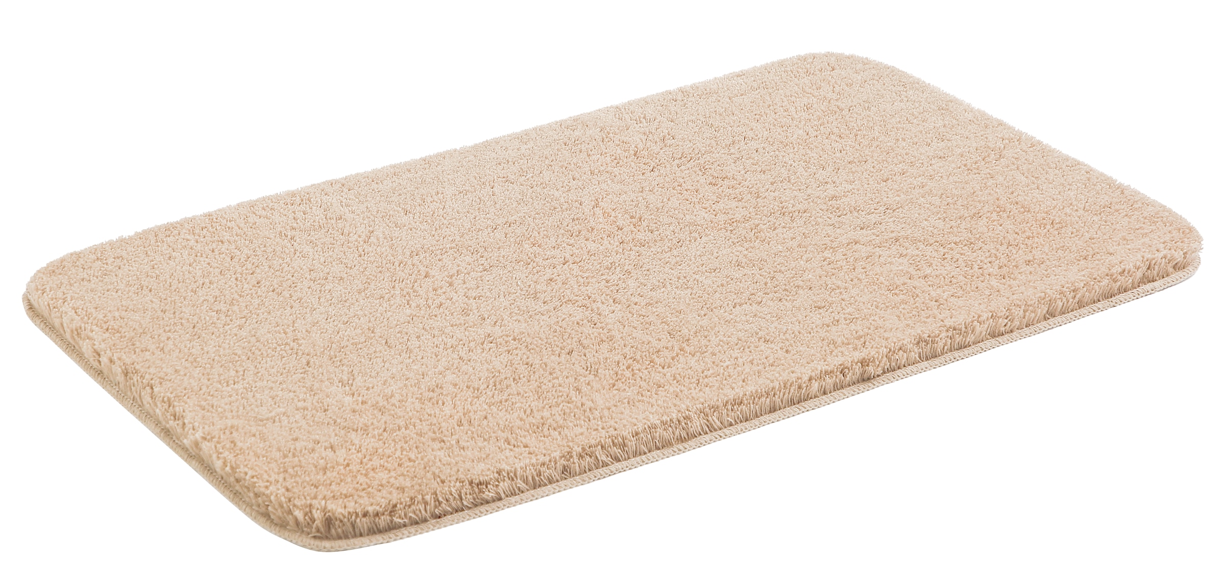 my home Badematte »Merida, Badvorleger, Badezimmer Teppich«, rutschhemmend beschichtet, fußbodenheizungsgeeignet-schnell trocknend-strapazierfähig, Badteppich, Uni Farben, rechteckig, rund & als 2-tlg. Set erhältlich