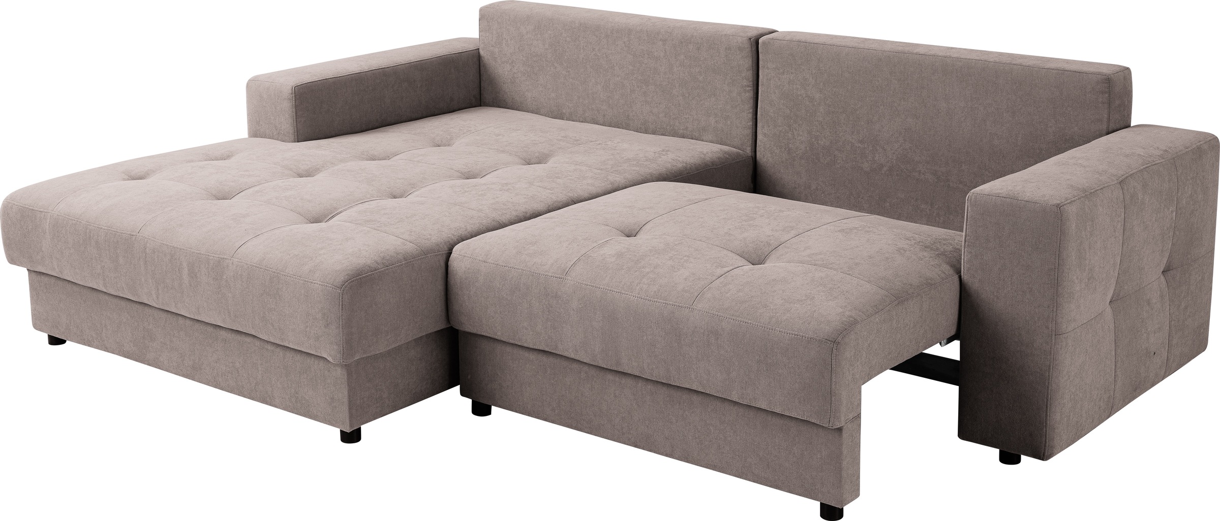 WERK2 Ecksofa »Indiana 270 x 182 cm inkl. Bettfunktion & Bettkasten modern und bequem« Luxus-Microfaser weich ENJOY NEW, L-Form, XXL, Schlaffunktion