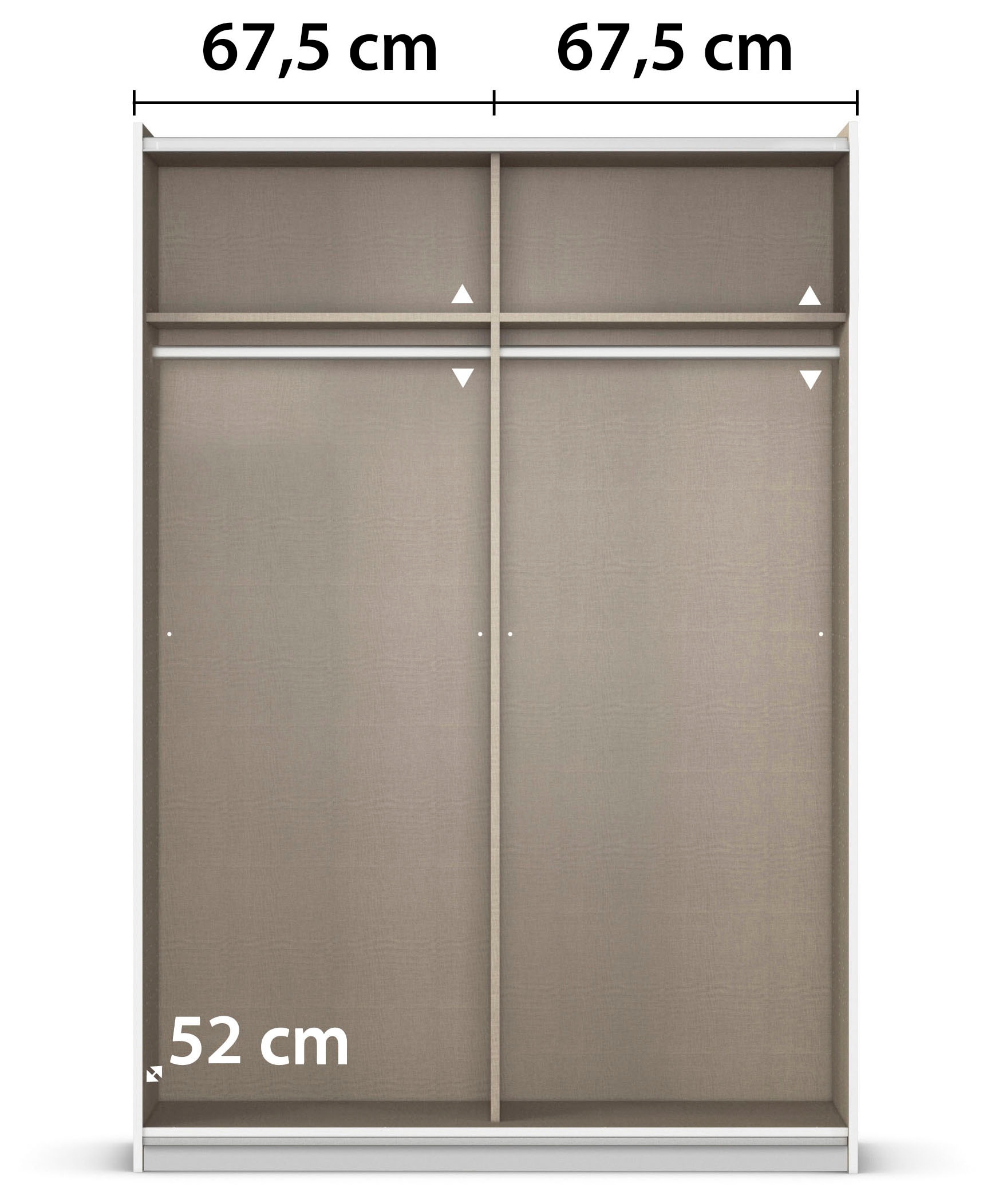 rauch Schwebetürenschrank »Subito Kleiderschrank Bestseller« Schlafzimmerschrank Glas- und Spiegel Breiten 136 & 181 - Höhe 197 cm
