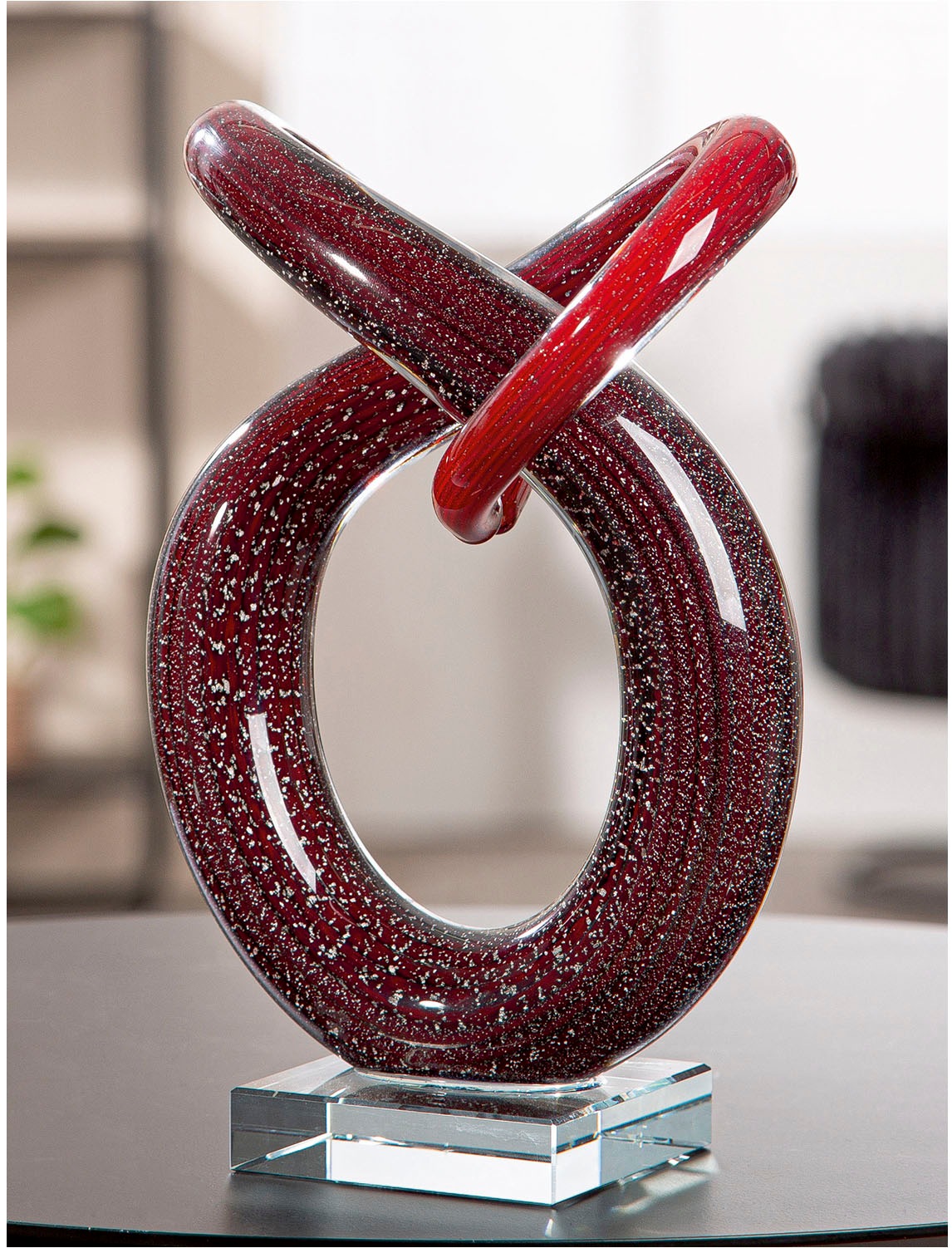 Casablanca by Gilde Dekoobjekt »Skulptur Curvum rot H. 24 cm« günstig online kaufen
