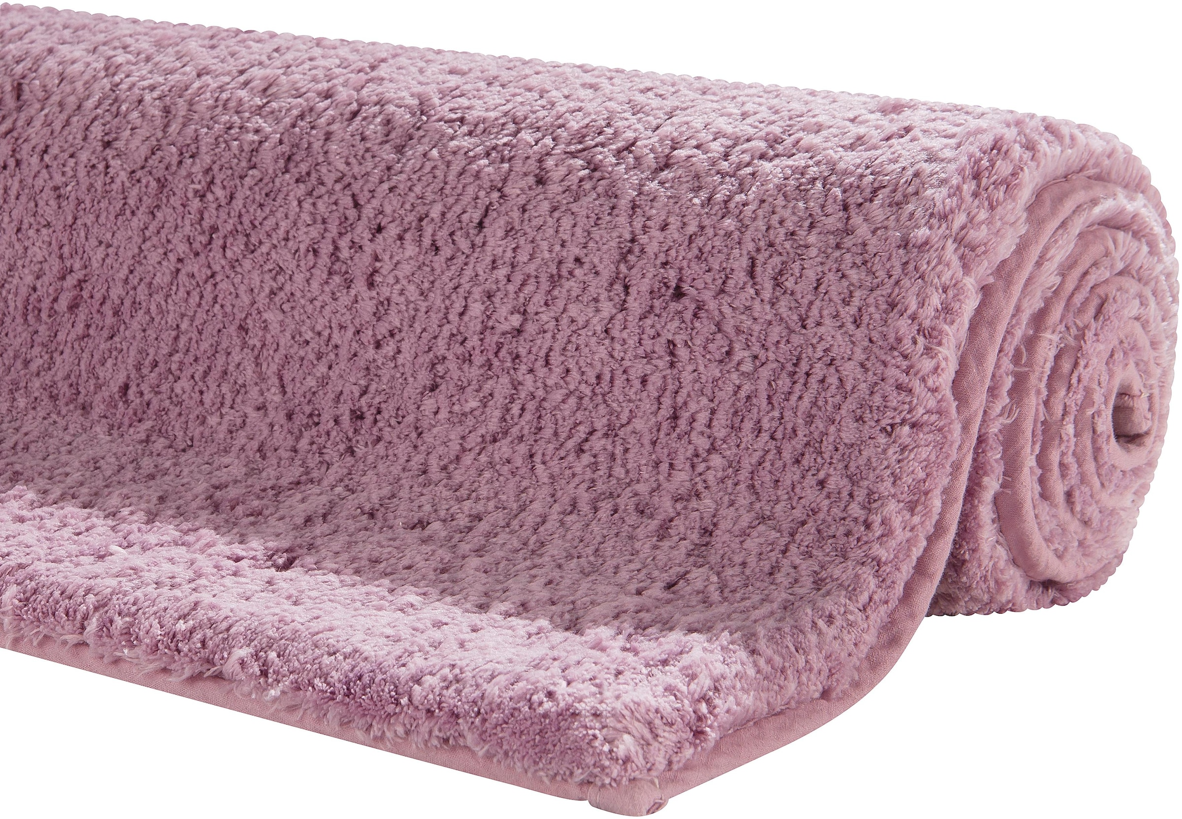 my home Badematte »Jos, Badvorleger, Badezimmer Teppich«, rutschhemmend beschichtet, fußbodenheizungsgeeignet-schnell trocknend, Badematten in Pastell-Farben, Badteppich als 3 teiliges Set erhältlich