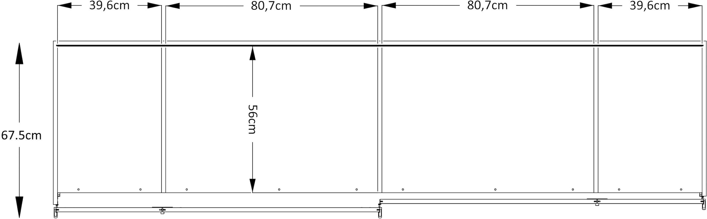 STAUD Schwebetürenschrank »Sonett 200, Made in Germany« mit vier verschiedenen Ausstattungsvarianten