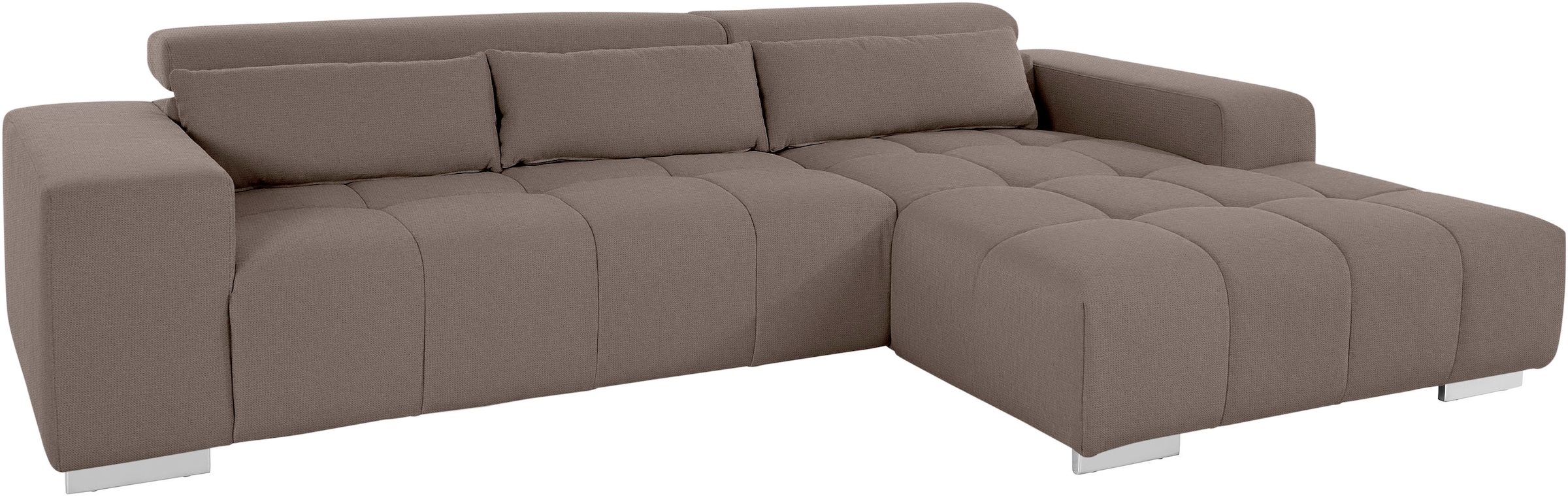 COTTA Ecksofa »Orion L-Form«, mit Kopfteilverstellung & 3 Nierenkissen