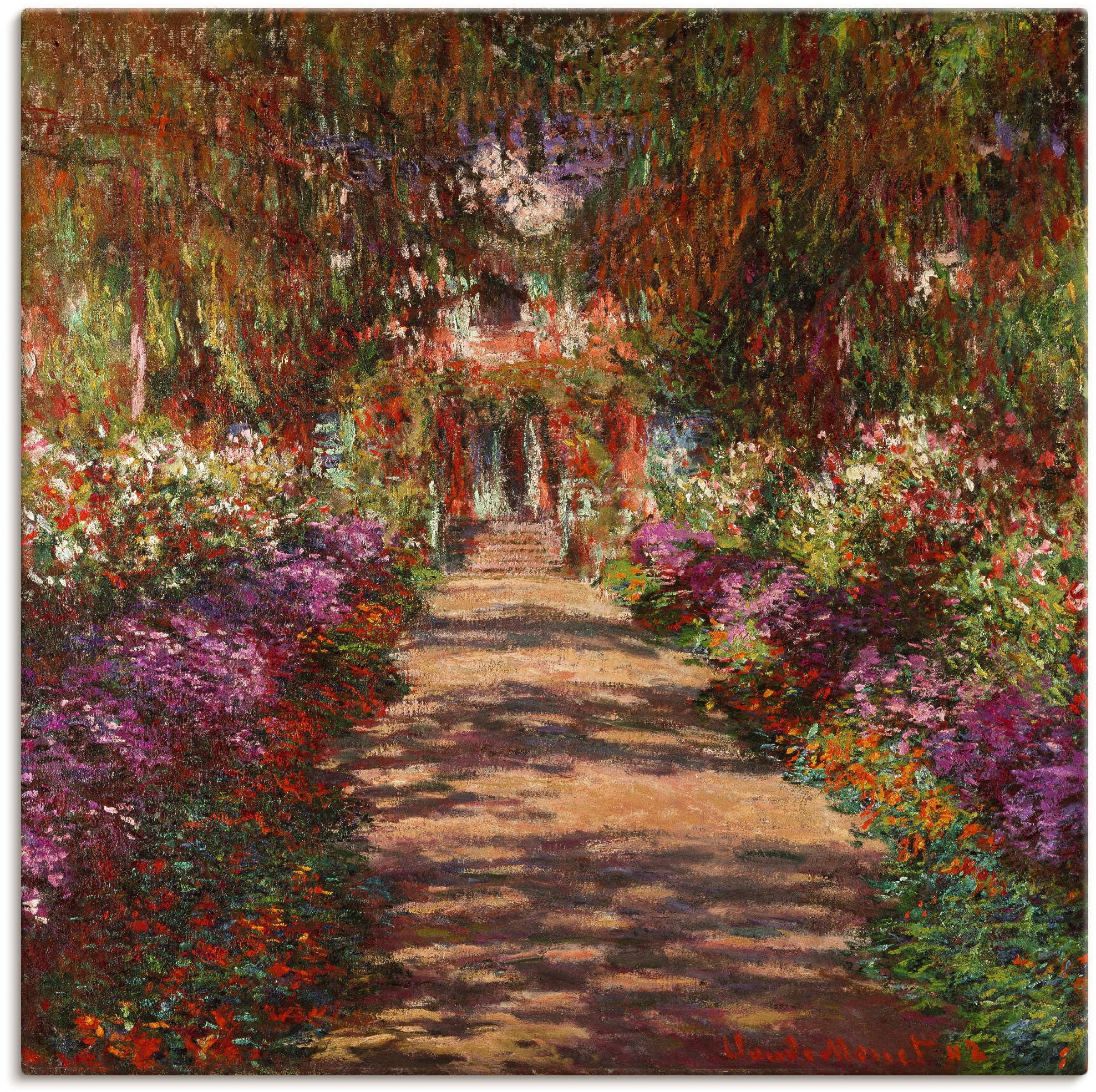 Artland Wandbild "Weg in Monets Garten in Giverny. 1902", Garten, (1 St.), günstig online kaufen