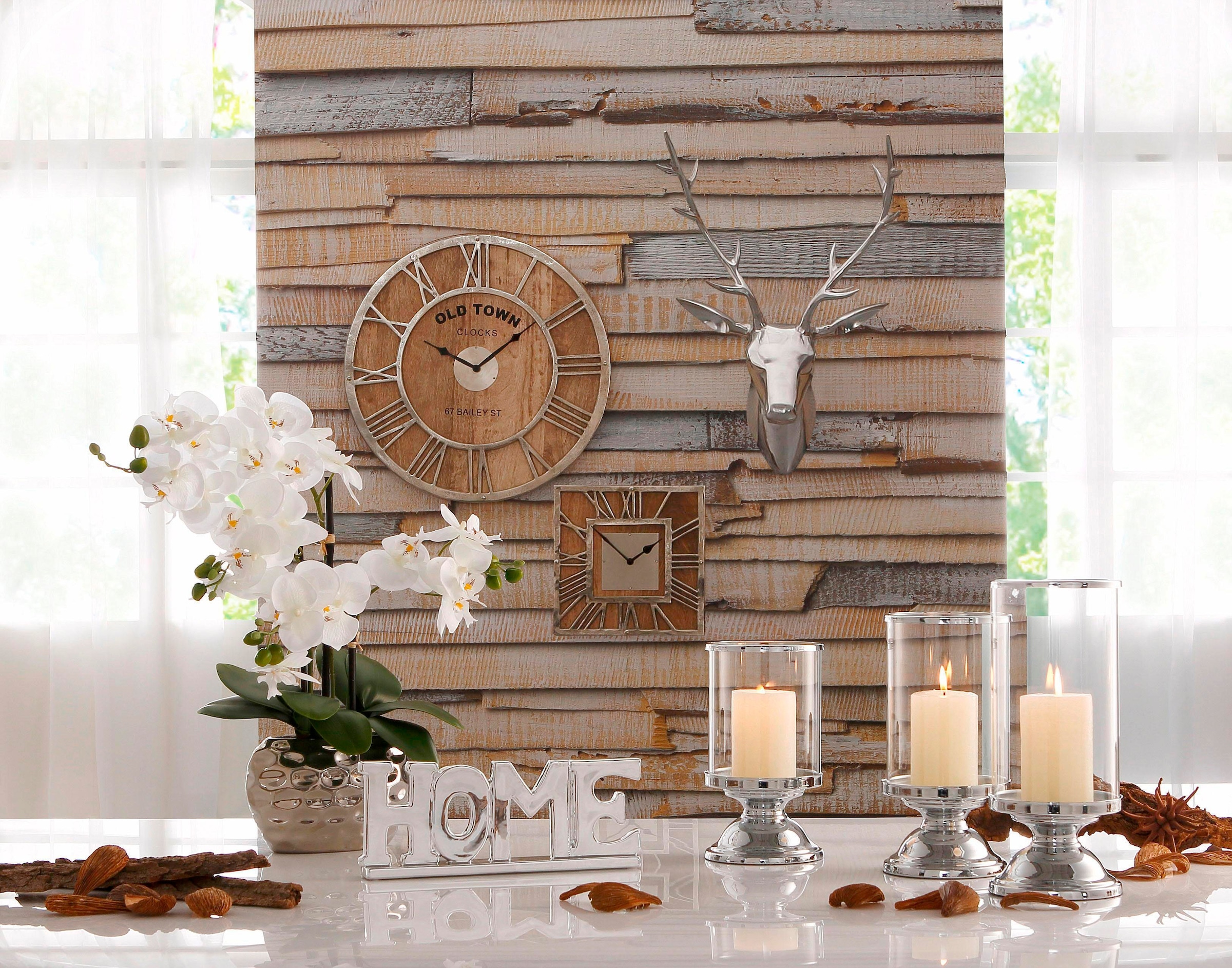 Komar Fototapete »Whitewashed Wood - Größe 368 x 254 cm«, bedruckt, Wohnzimmer, Schlafzimmer