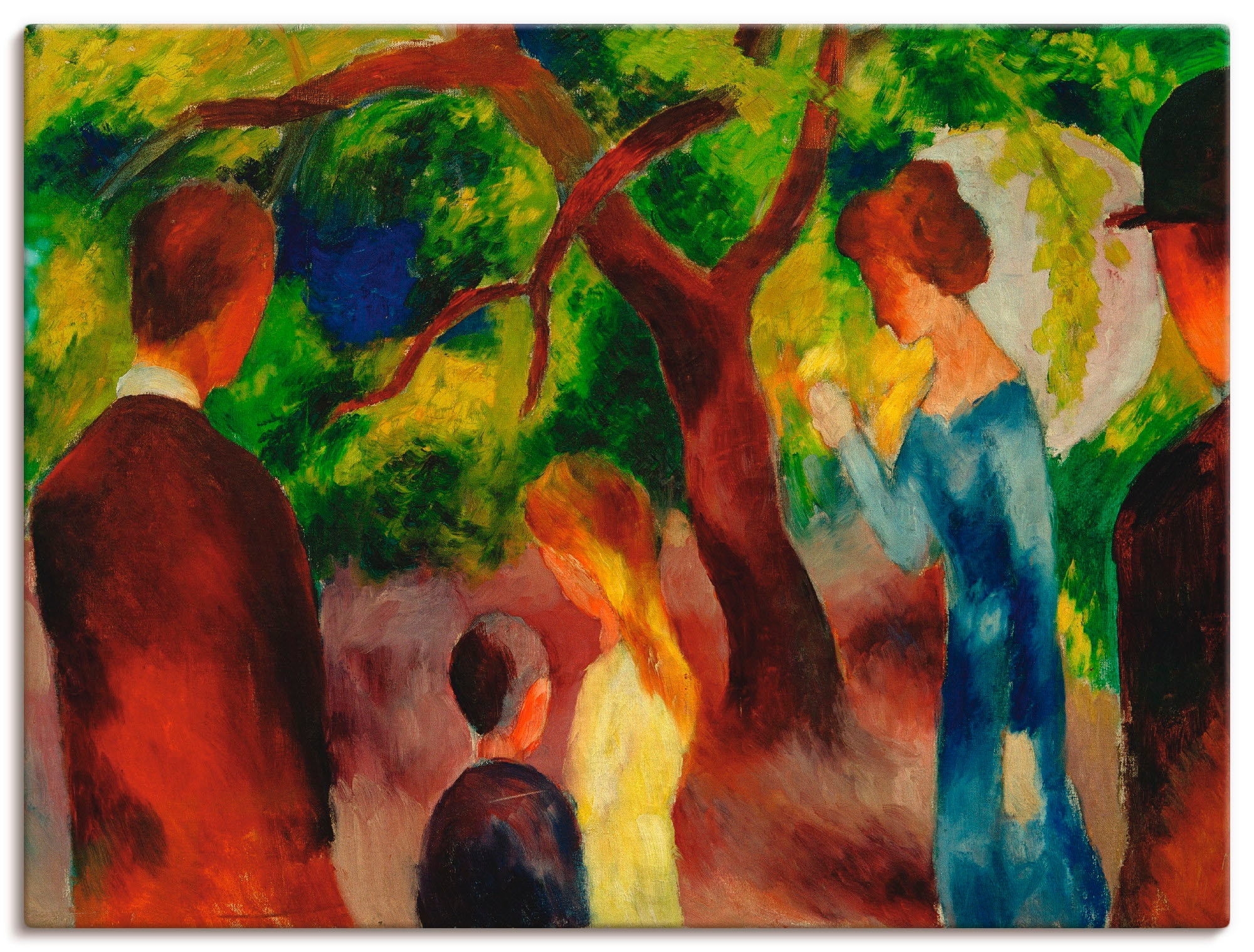 Artland Leinwandbild »Große Promenade: Leute im Garten« Gruppen & Familien günstig online kaufen