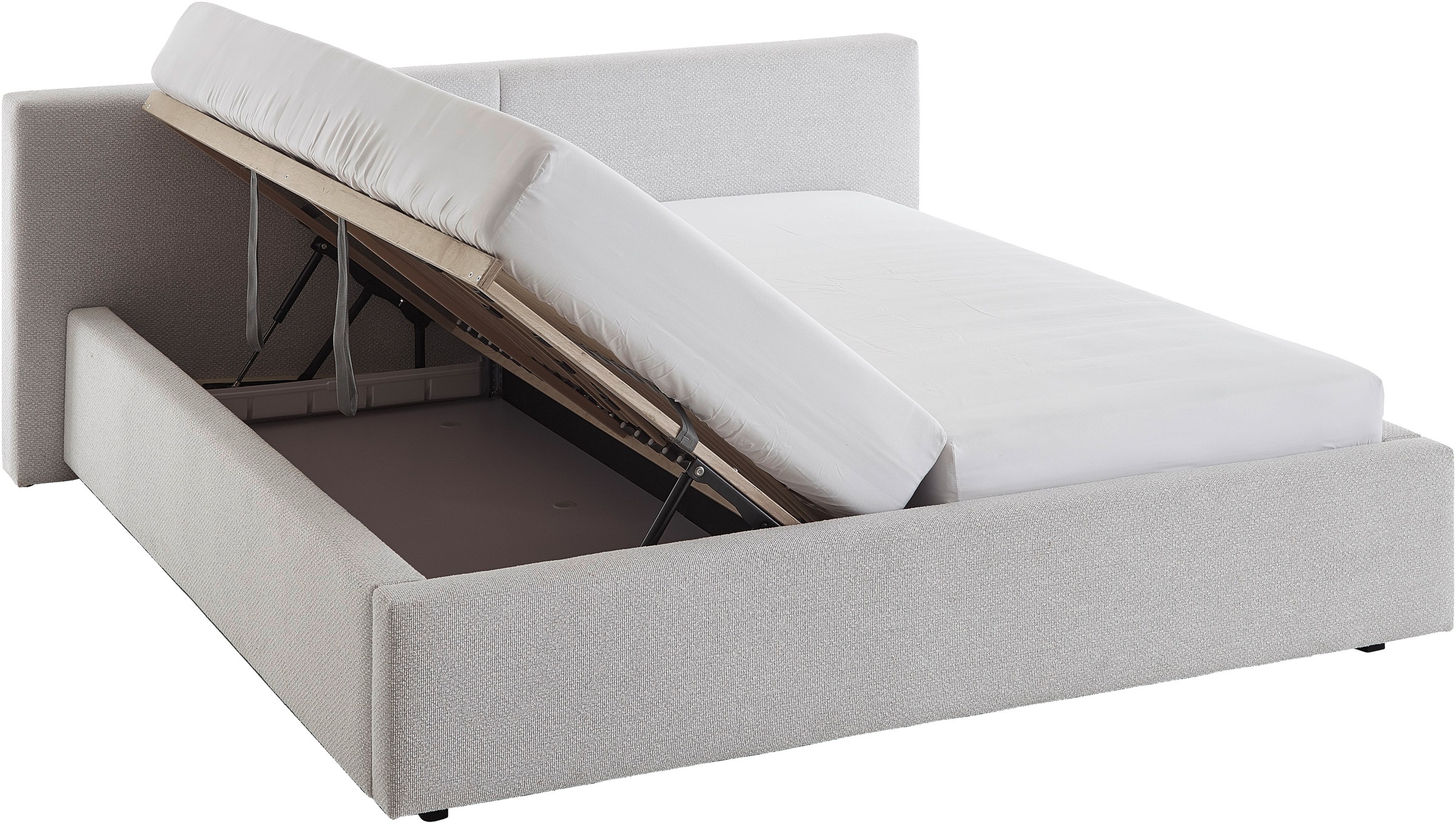 meise.möbel Polsterbett »Cube wahlweise mit Matratze und Bettkasten«, extra flaches Kopfteil, erhältlich in den Breiten 140cm, 160cm & 180cm