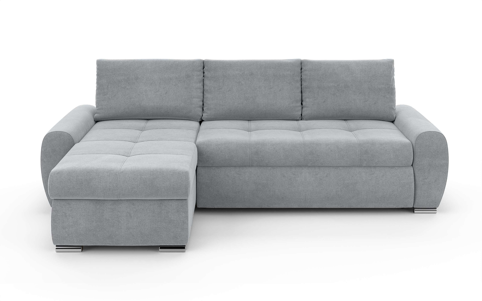 INOSIGN Ecksofa »HAVERHILL Schlafsofa mit Bettkasten, Maße B/H/T: 237/89/166 cm«, L-Form mit Recamiere links oder rechts bestellbar, Wellenunterfederung