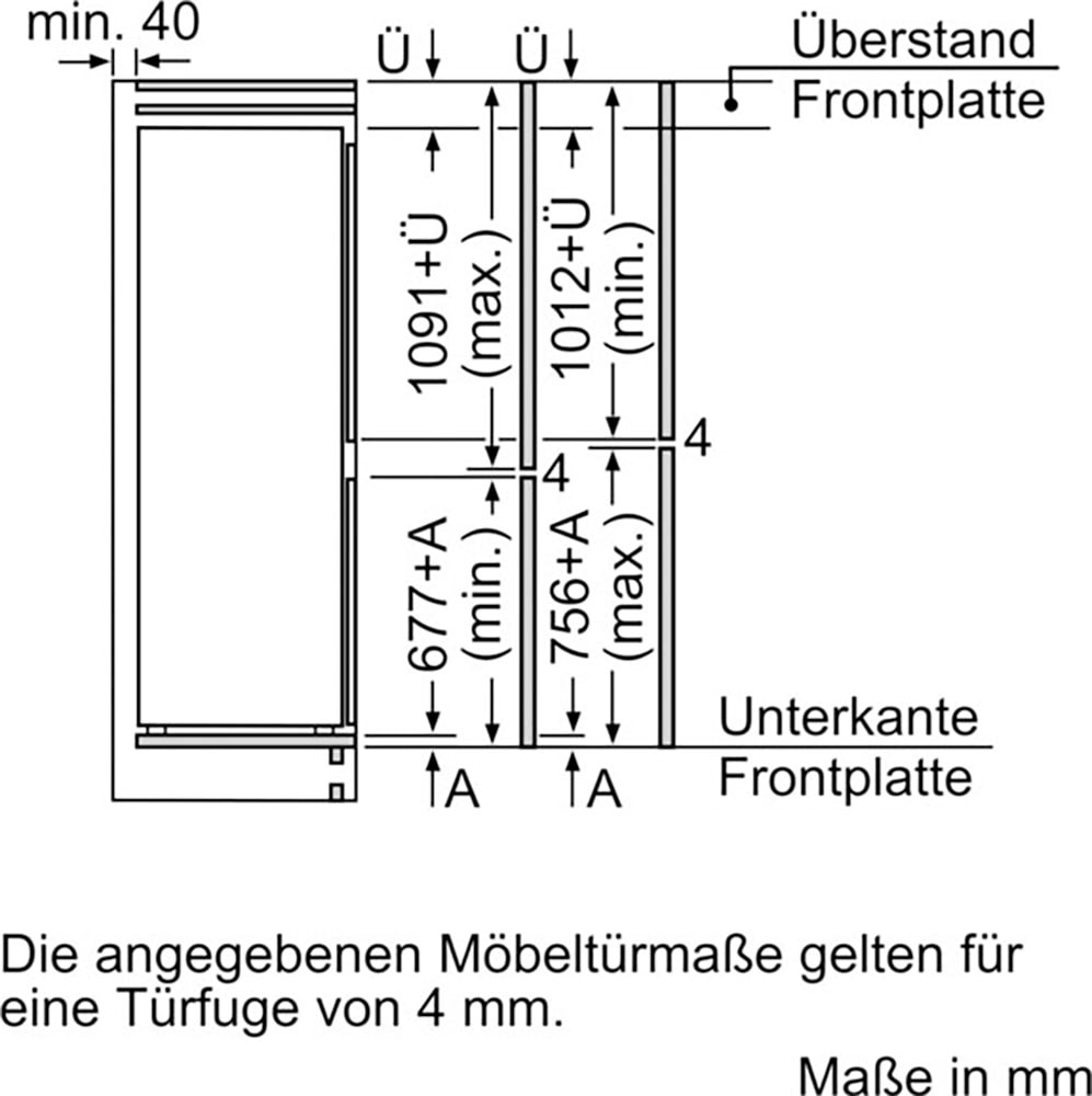 Constructa Einbaukühlgefrierkombination »CK786NSE0«