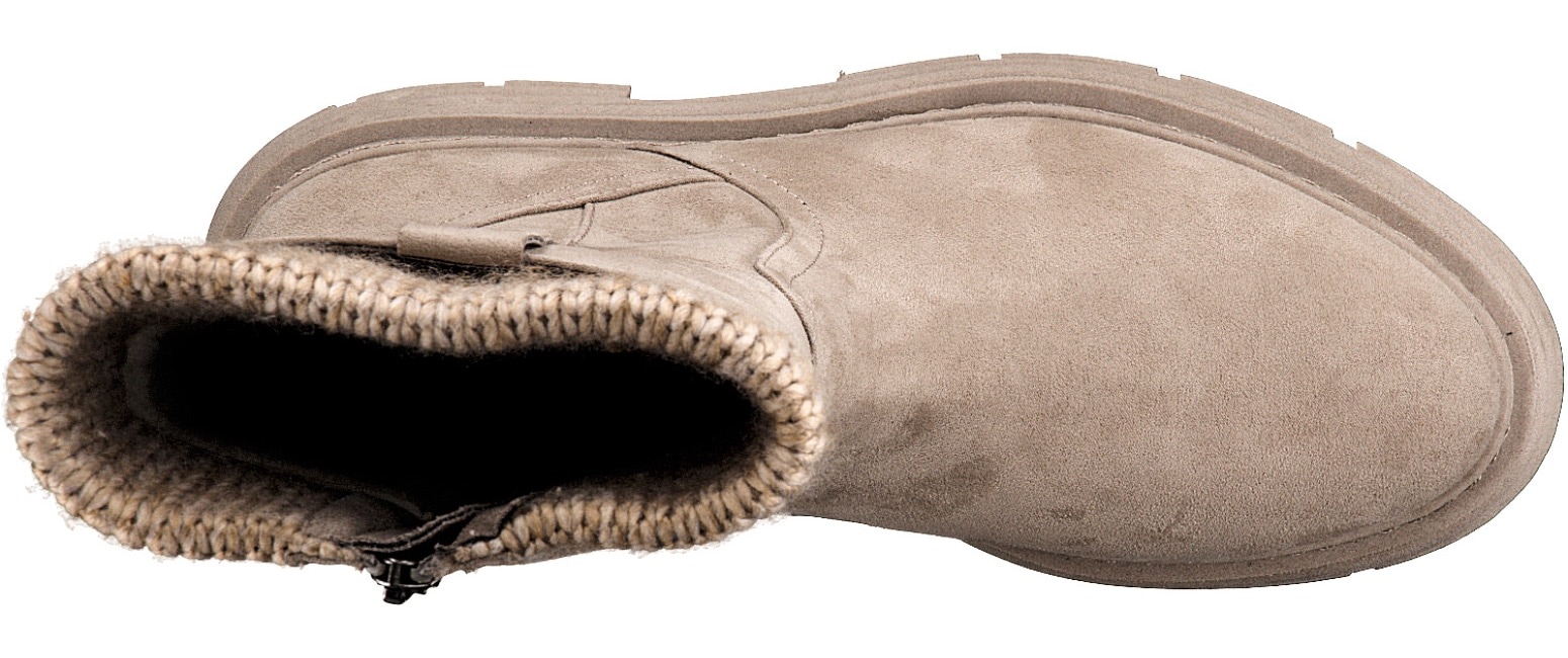 MARCO TOZZI Stiefel, mit Strickbesatz am Schaftrand