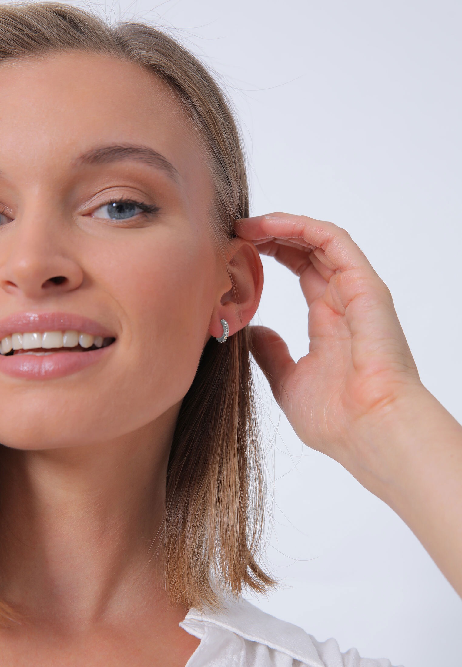 Elli Paar Creolen »Creolen 2er Set 925 Silber, mit Kristallen von Swarovski®«