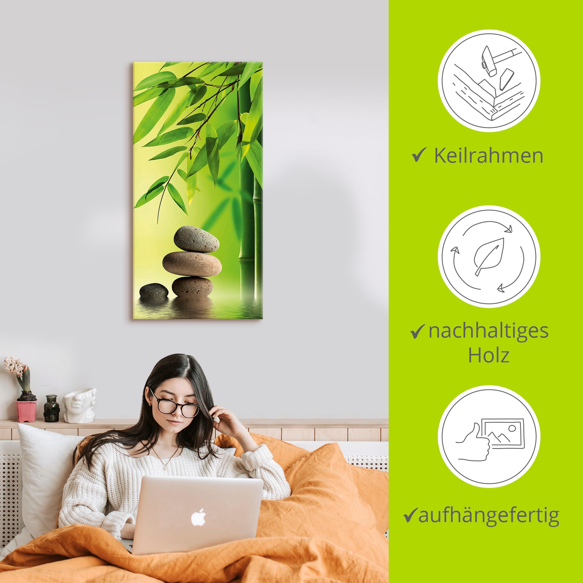 Artland »Spa Stillleben« Zen 1 Stk. tlg. auf Holzrahmen gespannt