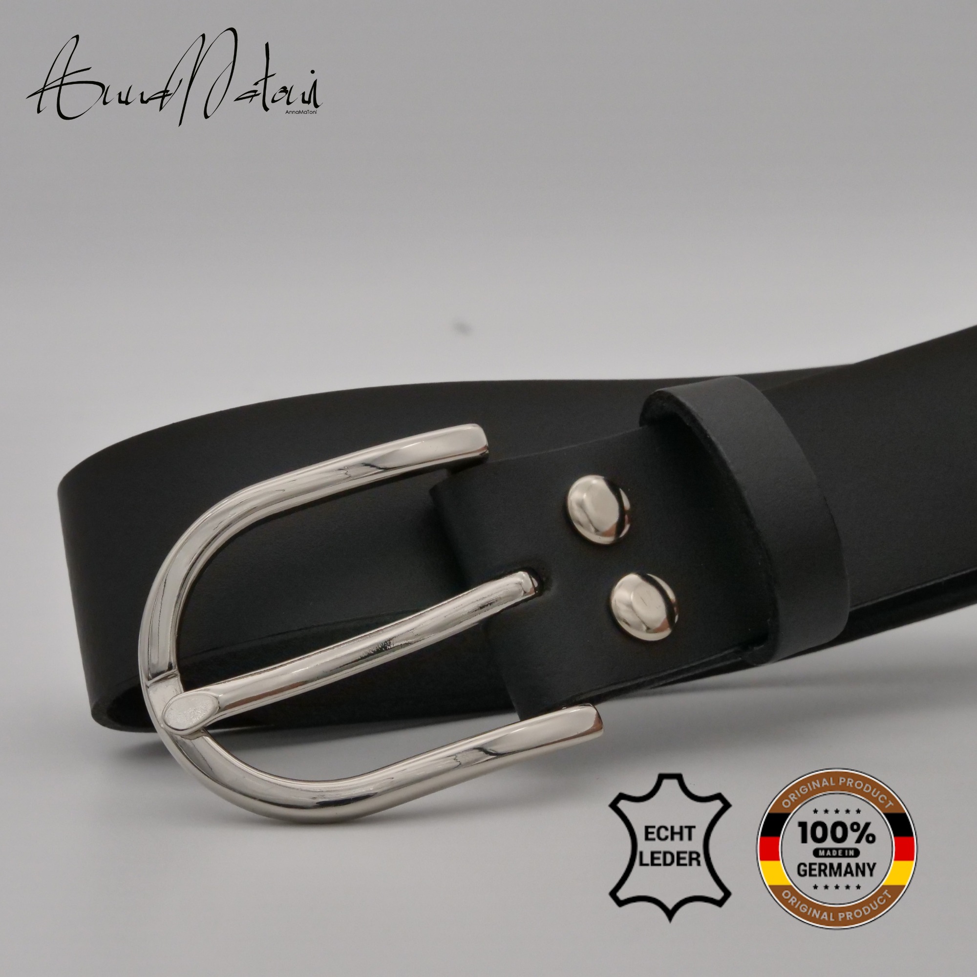 AnnaMatoni Ledergürtel »AnnaMatoni Damen Ledergürtel Basic Gürtel 3cm breit echt Leder«