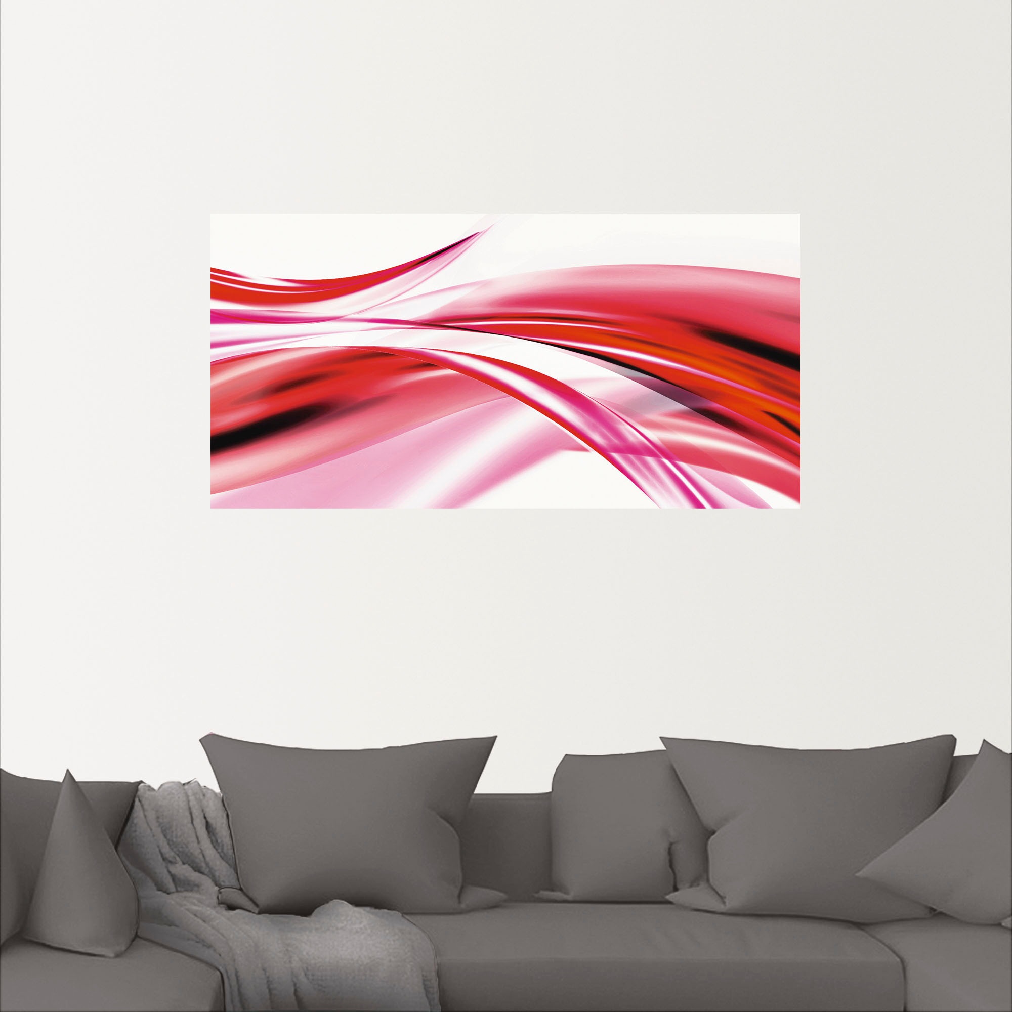 Artland Wandfolie »Schöne pinke Welle - Abstrakt«, Gegenstandslos, (1 St.), selbstklebend