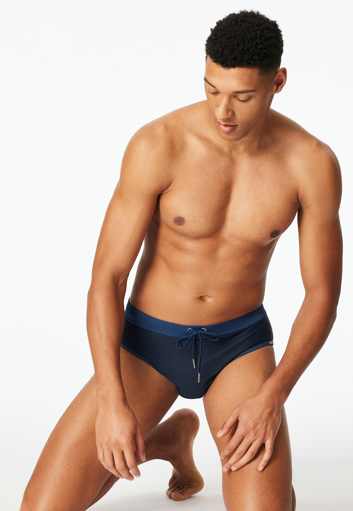 Schiesser Badeslip »Aqua« kontrastfarbener Bund mit Kordel