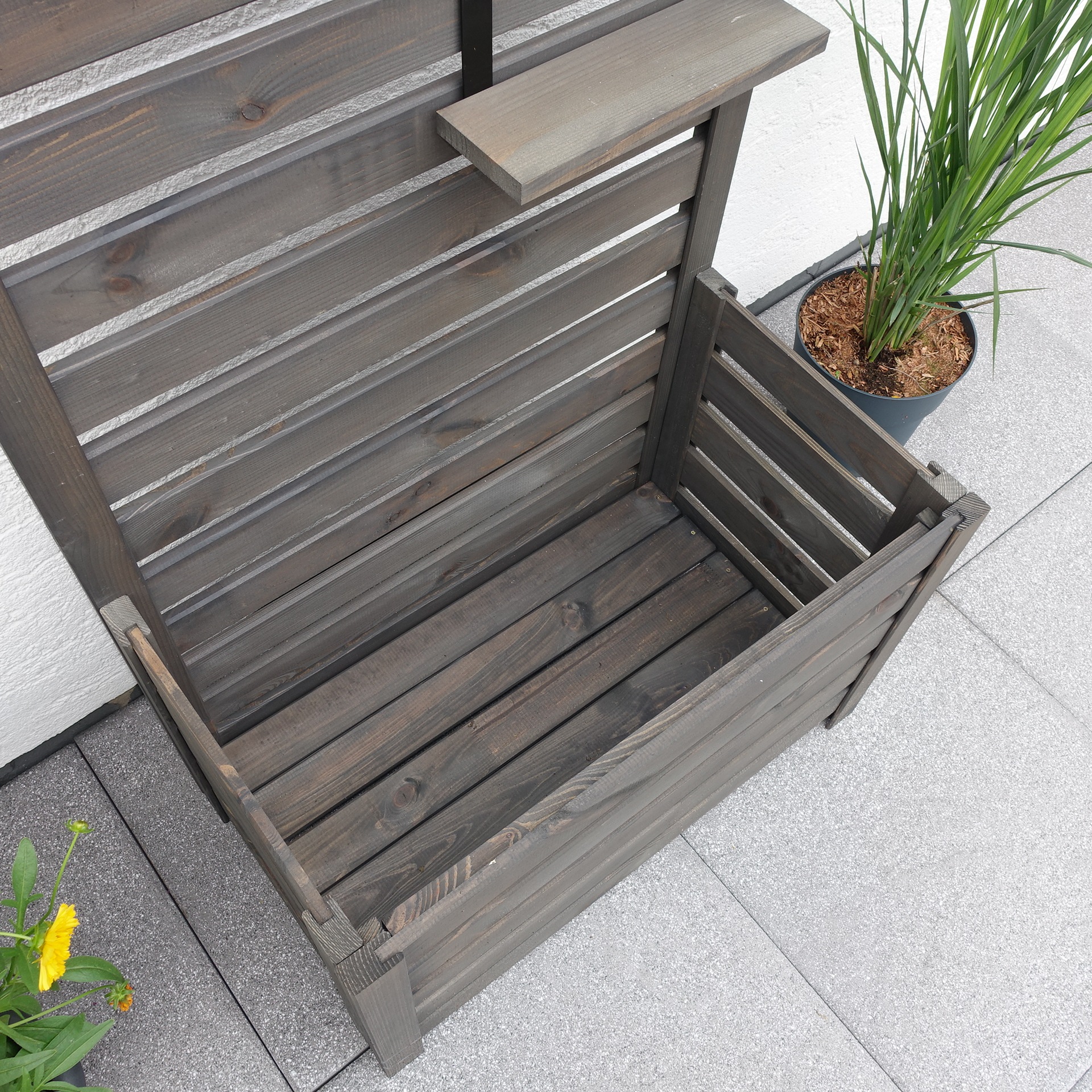 promadino Spalier »für Balkon und Garten« Sitzgelegenheit und Sichtschutz, L70xT40xH180cm, Volumen: 91 Liter