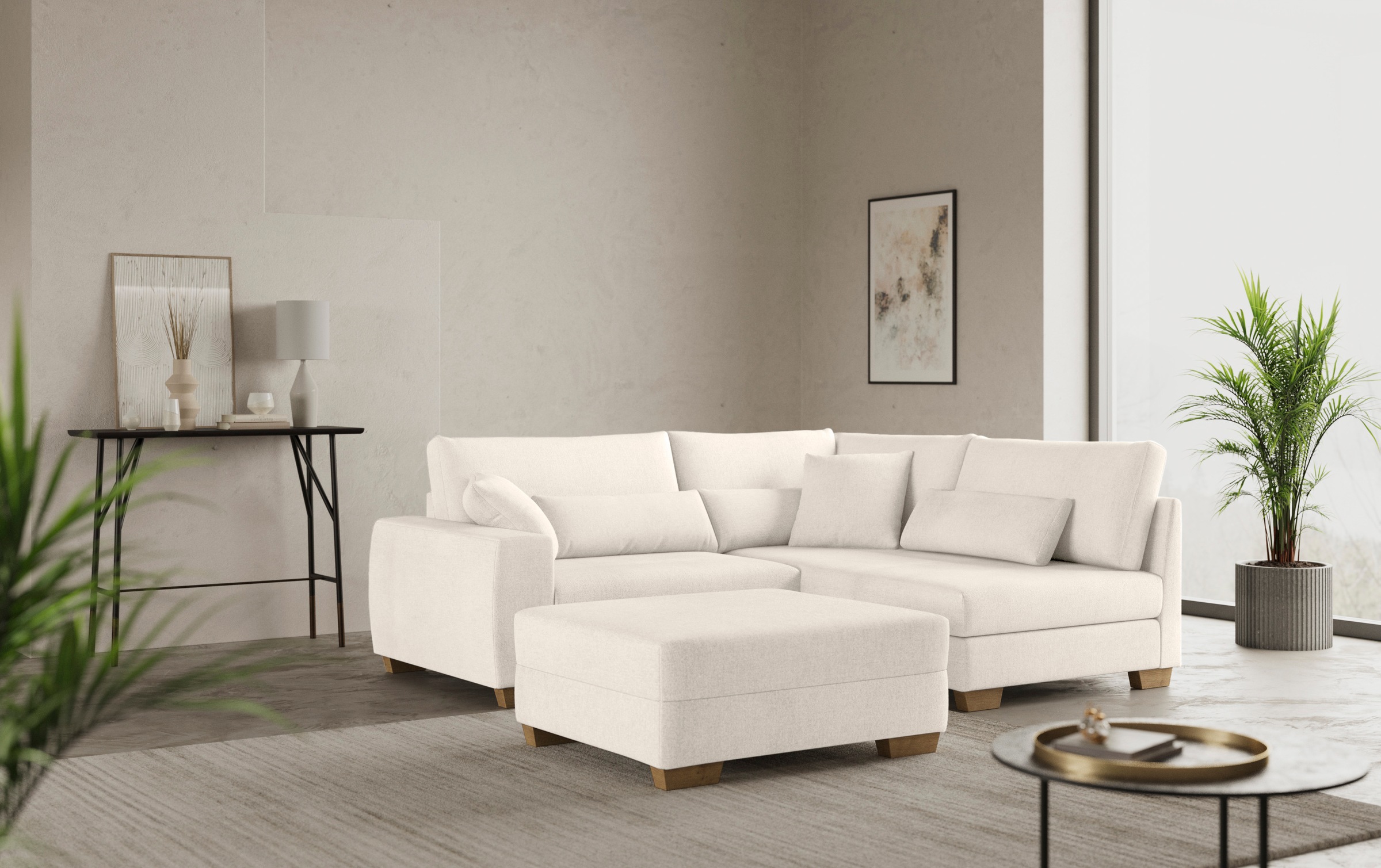 Mr. Couch Hocker »Helena«, Mit DuraSpring-Taschenfederkern, bis 140 kg belastbar