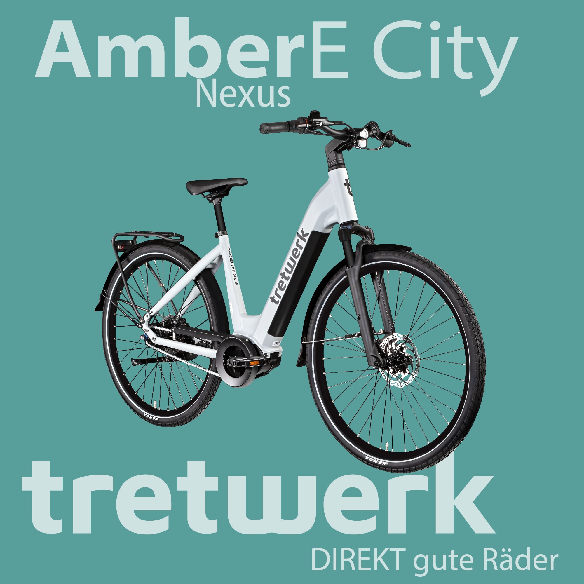 Tretwerk E-Bike »Amber Nexus«, 8 Gang, Mittelmotor 250 W, Tretwerk Amber Nexus E Bike Damen 28 Zoll Elektrofahrrad 155 - 185cm