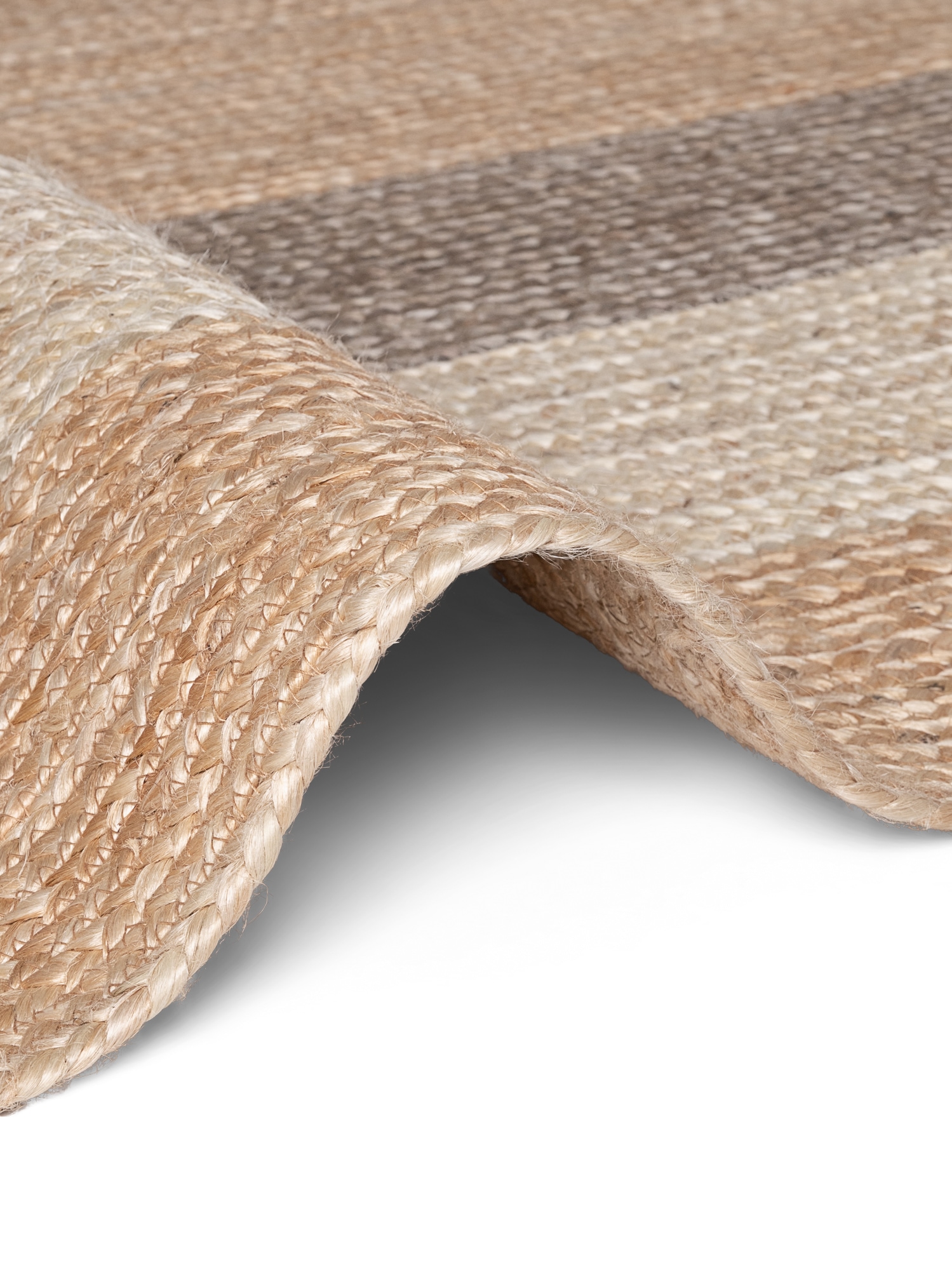 HANSE Home Teppich »Juno Fusion  Juteteppich« rechteckig 9 mm Höhe Jute, Shape, Handgemacht, Wohnzimmerteppich, Naturteppich, Wohnzimmer