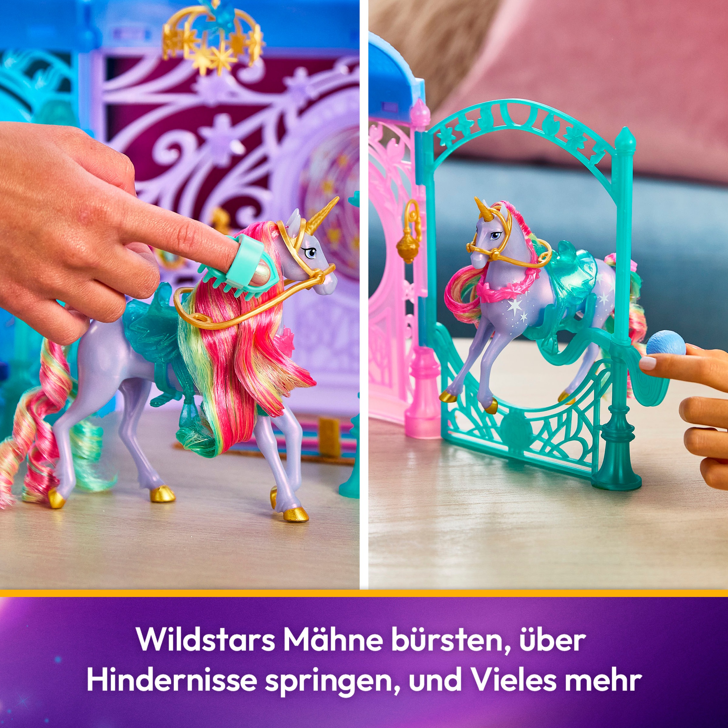 Spin Master Anziehpuppe »Unicorn Academy - Stall Starglow Fountain & Stable« mit Licht und Sound