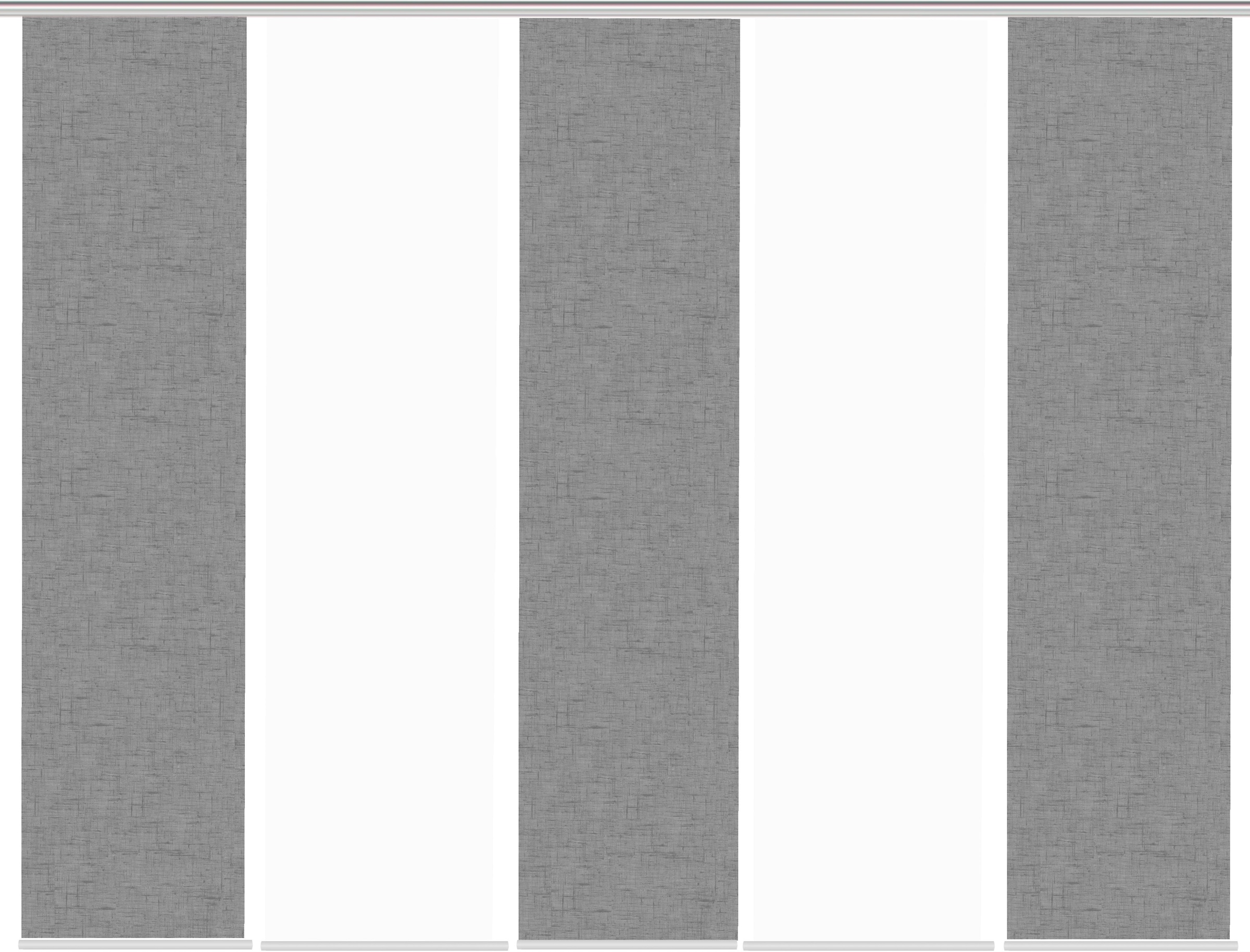 HOME WOHNIDEEN Schiebegardine »PIVE 5er SET«, (5 St.), Schiebevorhang Digidruck 5er Set PIVE